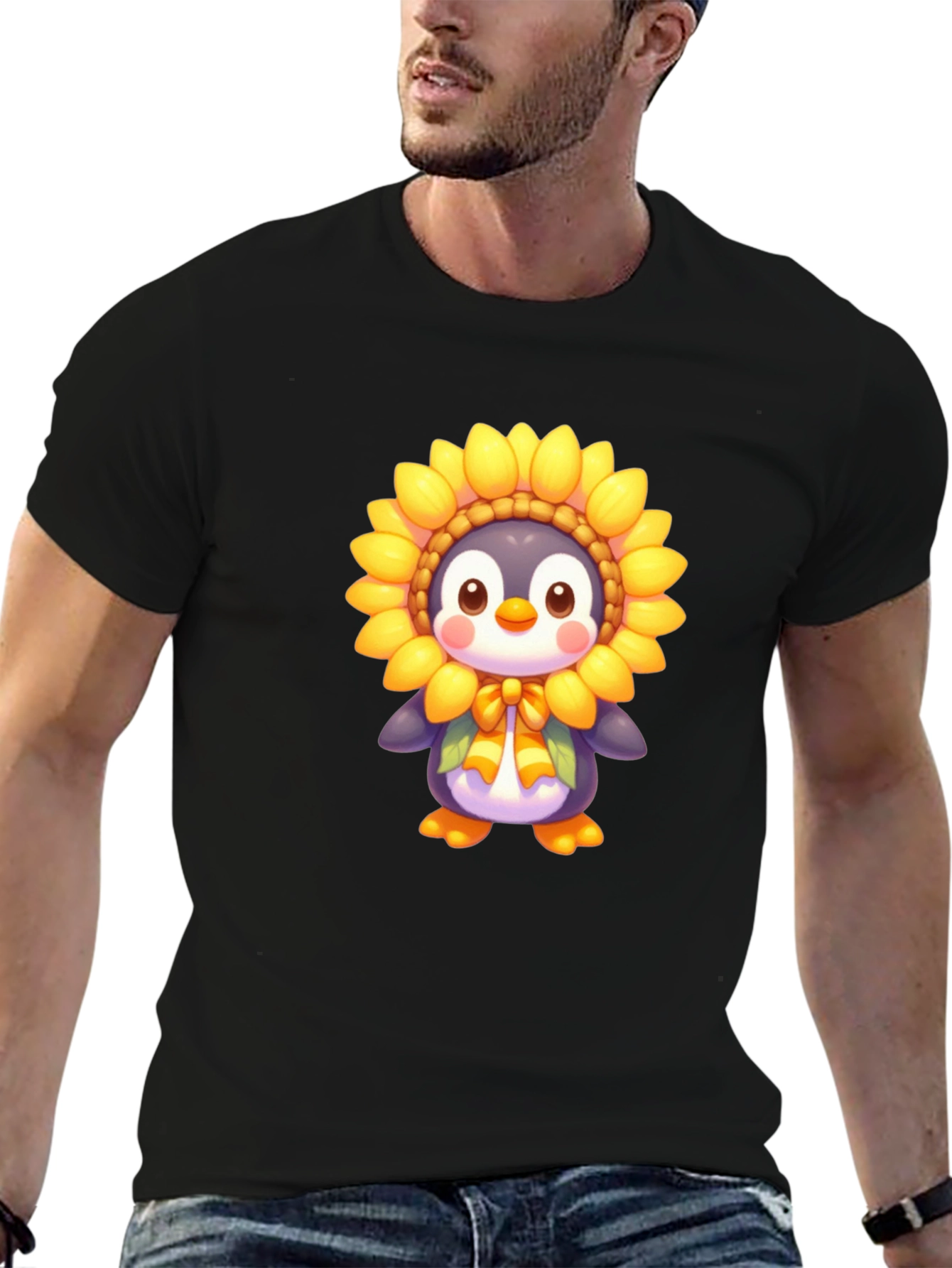 Sunflower Penguin Graphic Tee