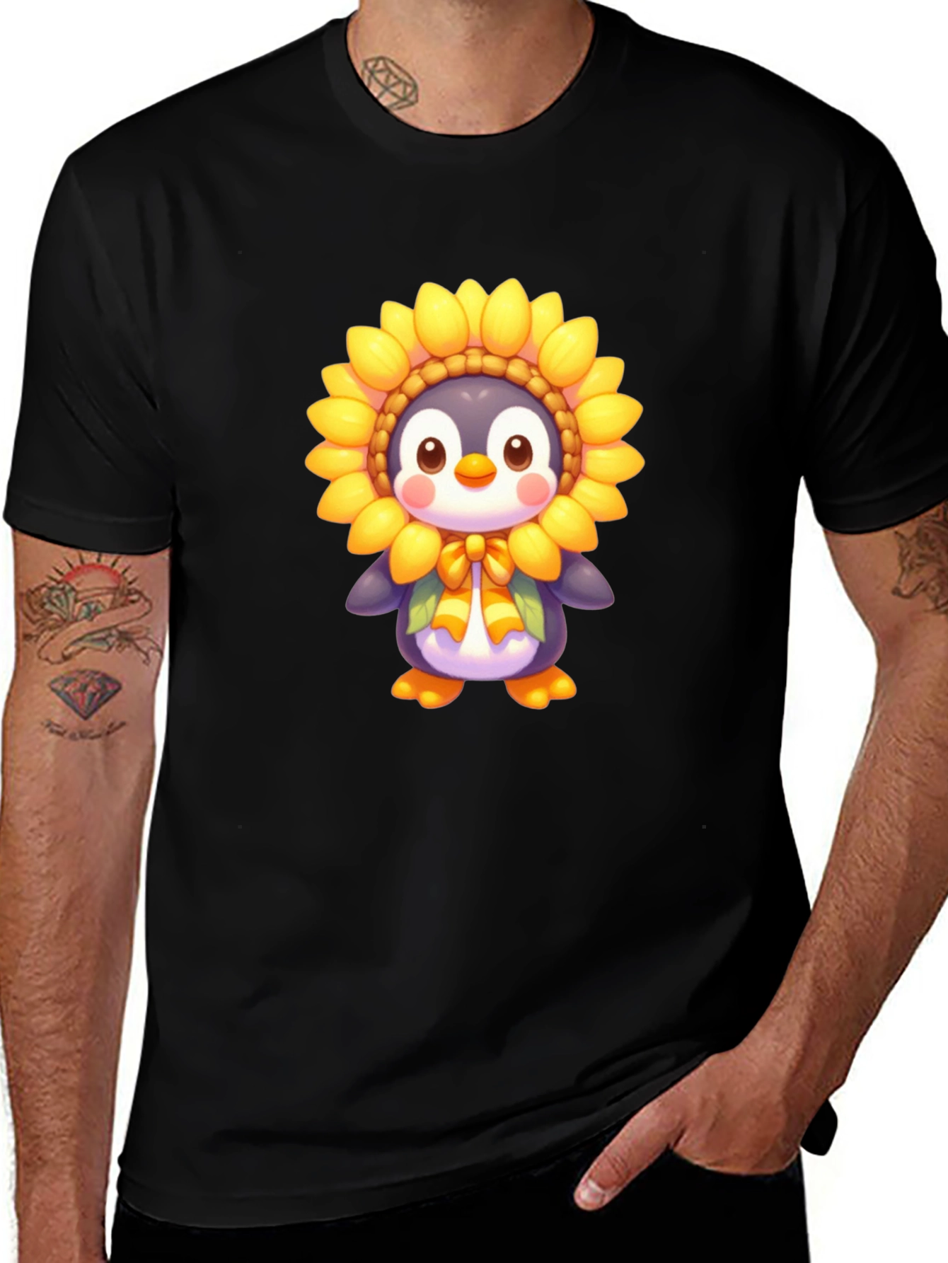 Sunflower Penguin Graphic Tee