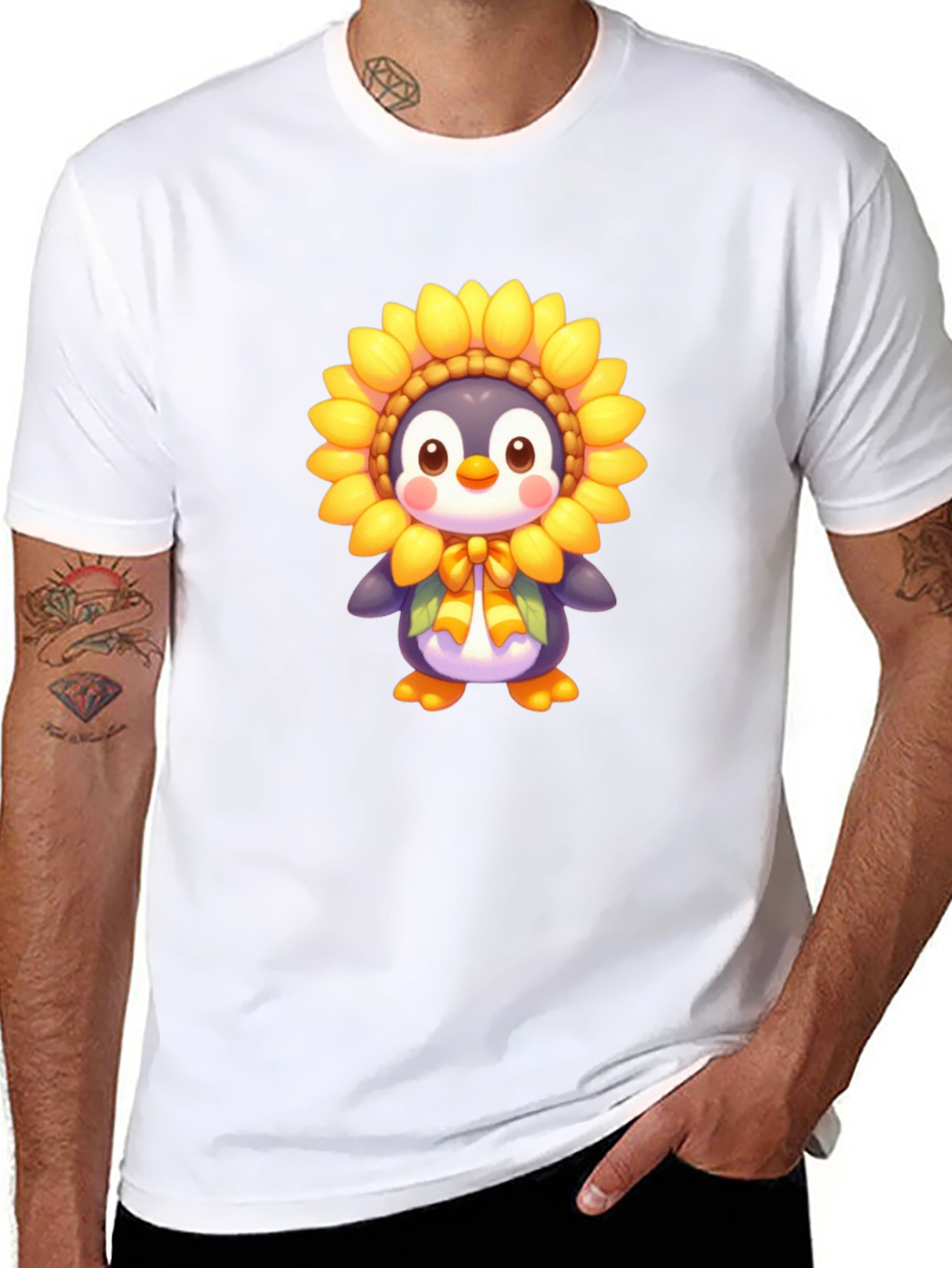 Sunflower Penguin Graphic Tee