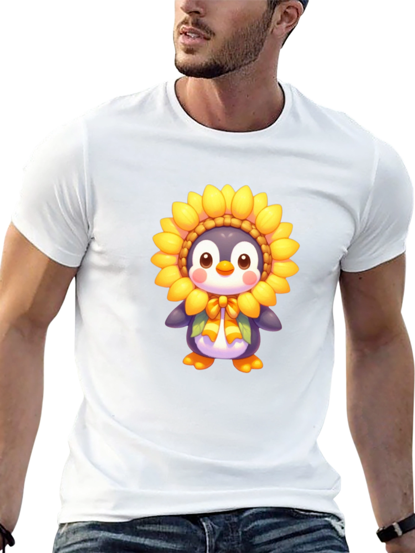 Sunflower Penguin Graphic Tee