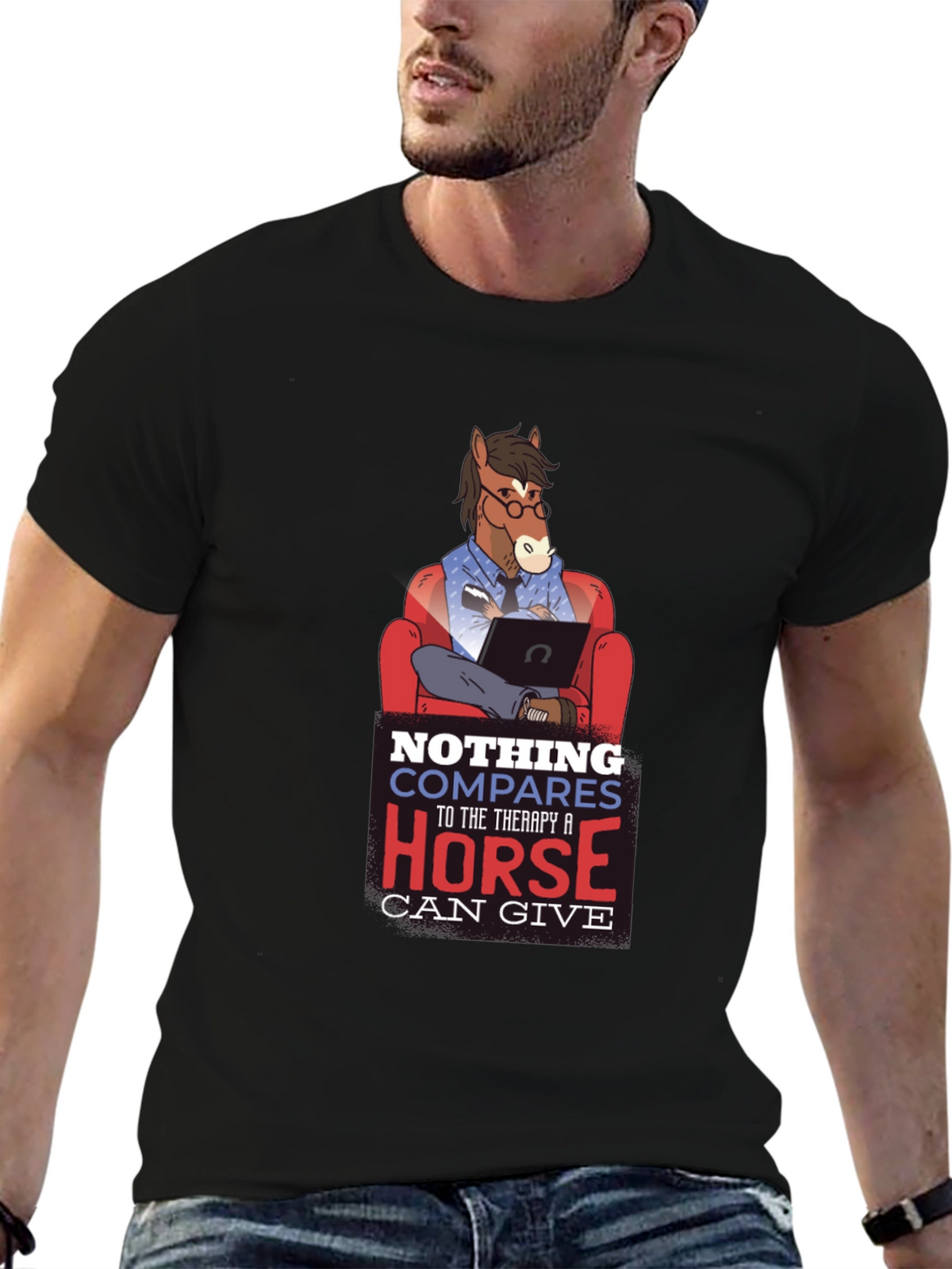 Therapy Horse Graphic T-Shirt