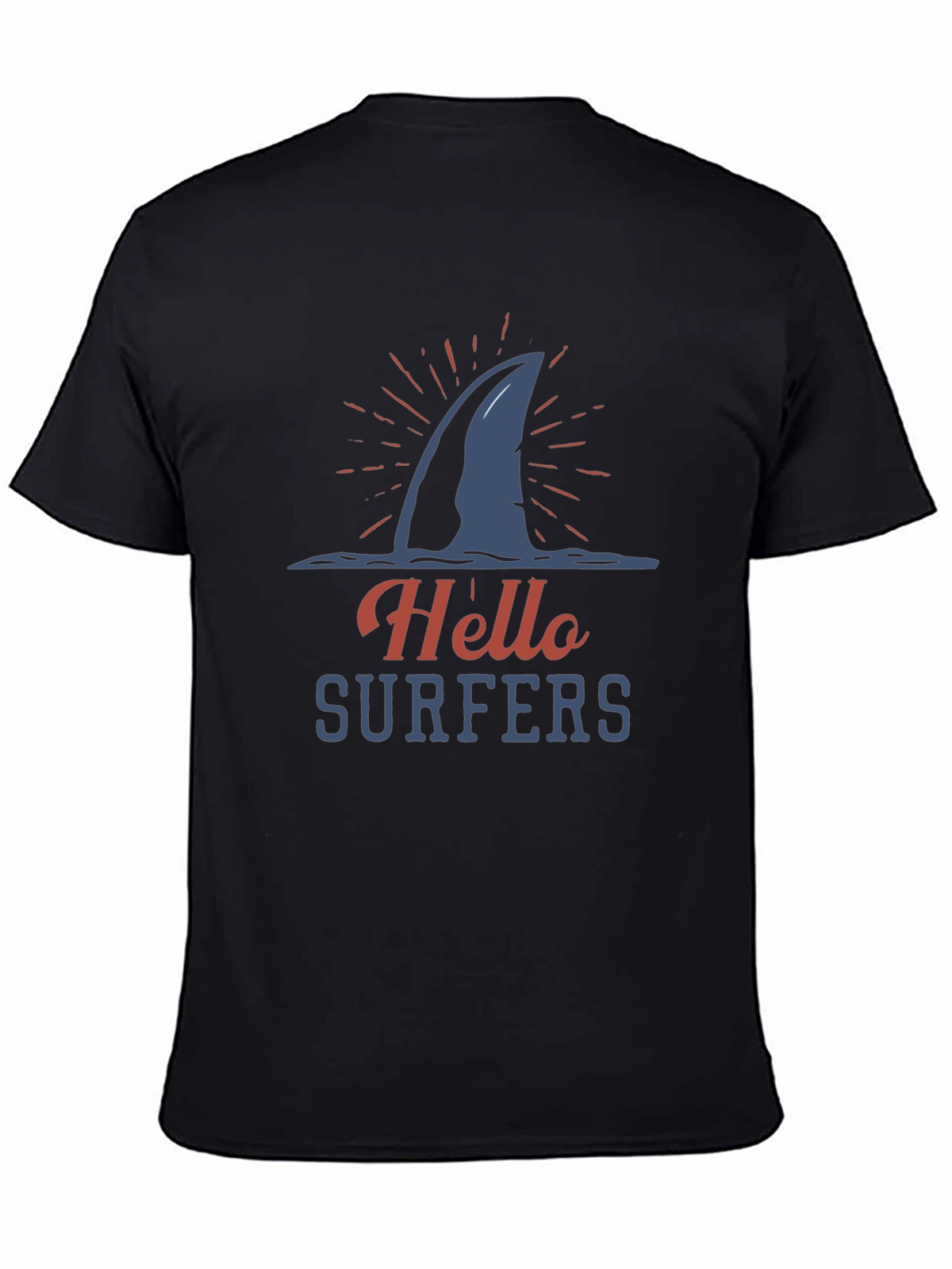 Hello Surfers Shark Fin Graphic T-Shirt