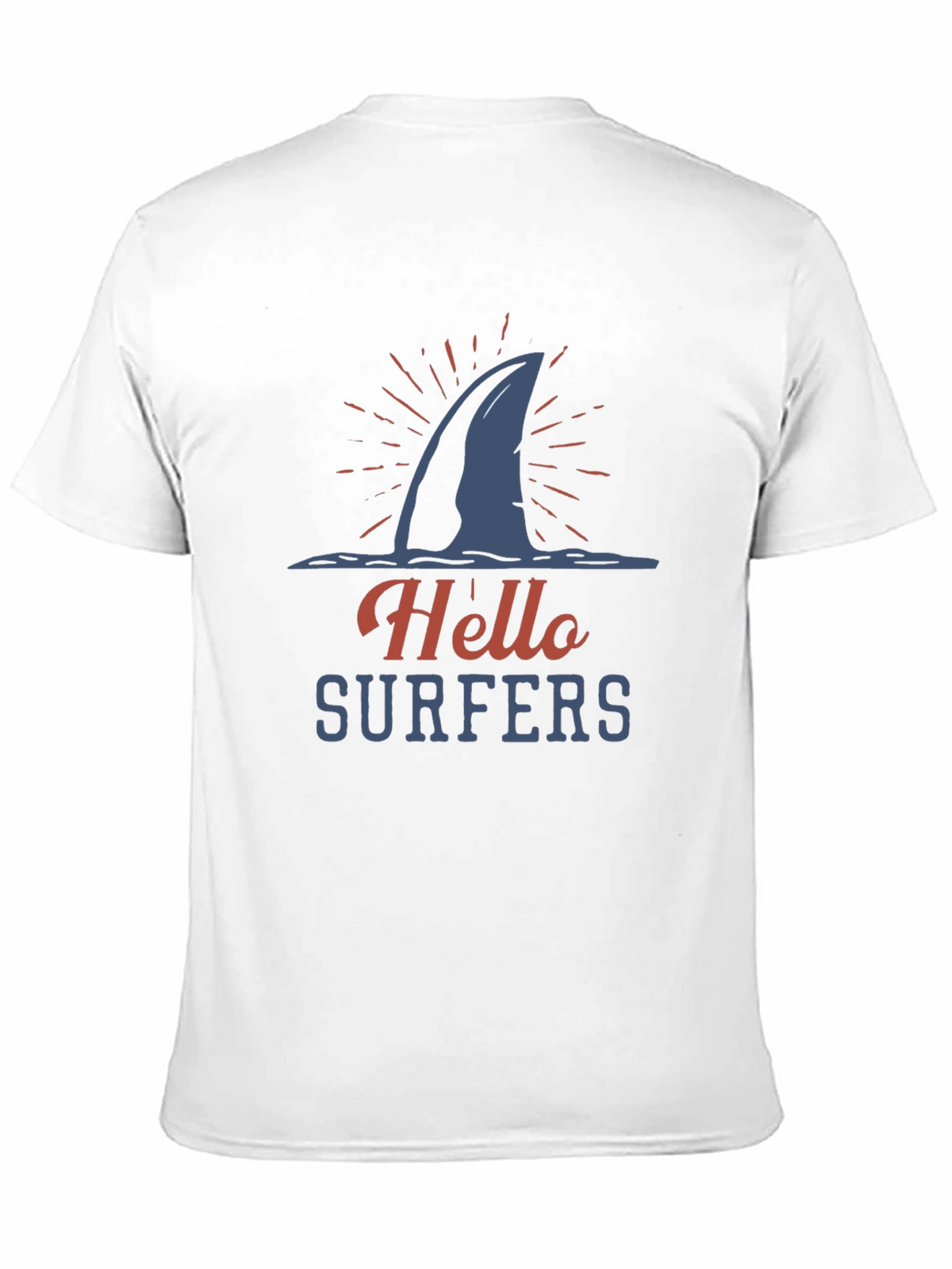 Hello Surfers Shark Fin Graphic T-Shirt