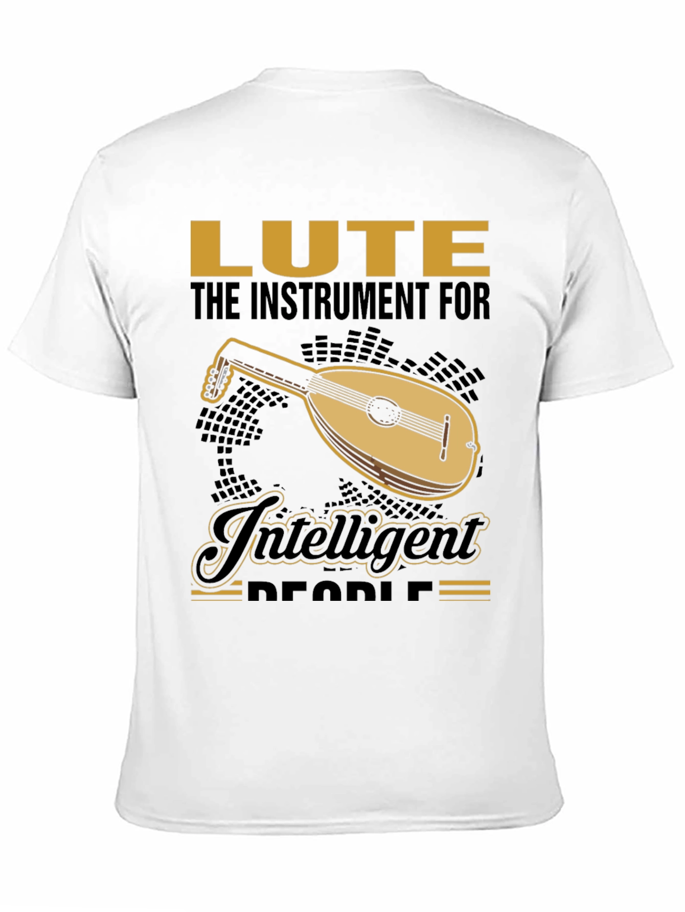 Lute Instrument Graphic Tee - For Intelligent People