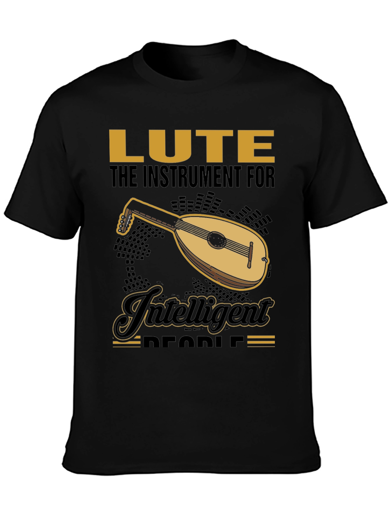 Lute Instrument Graphic Tee - For Intelligent People