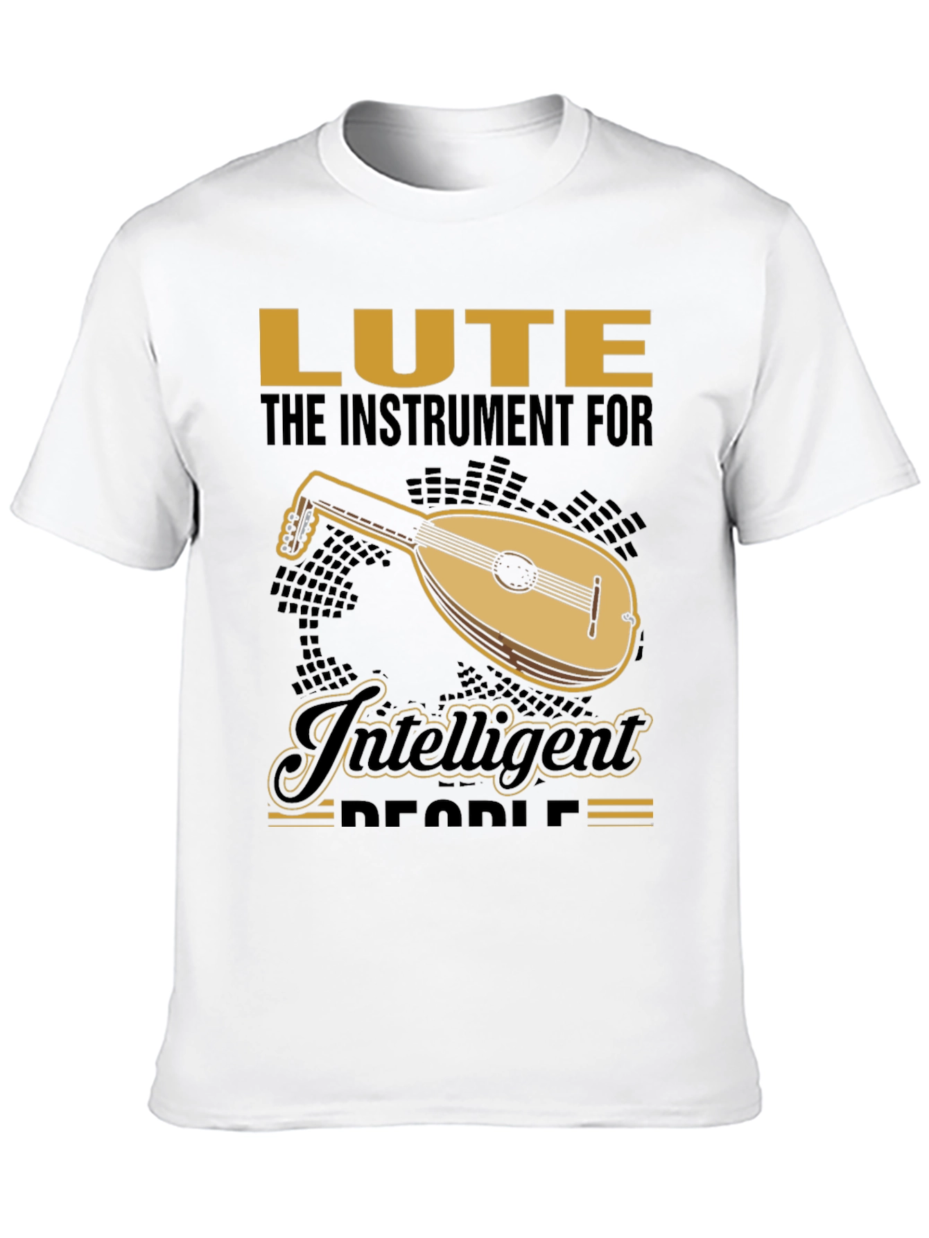 Lute Instrument Graphic Tee - For Intelligent People