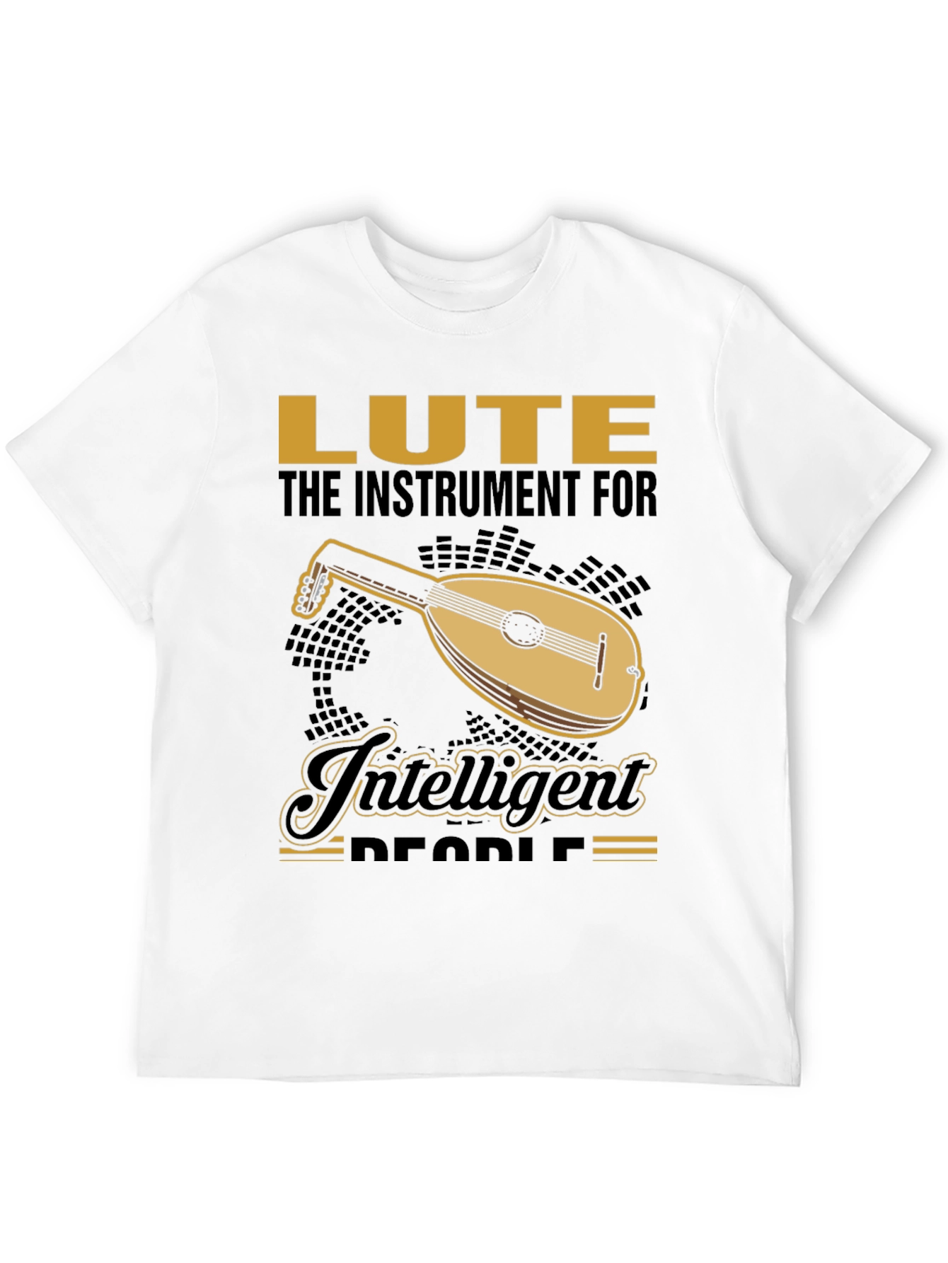 Lute Instrument Graphic Tee - For Intelligent People