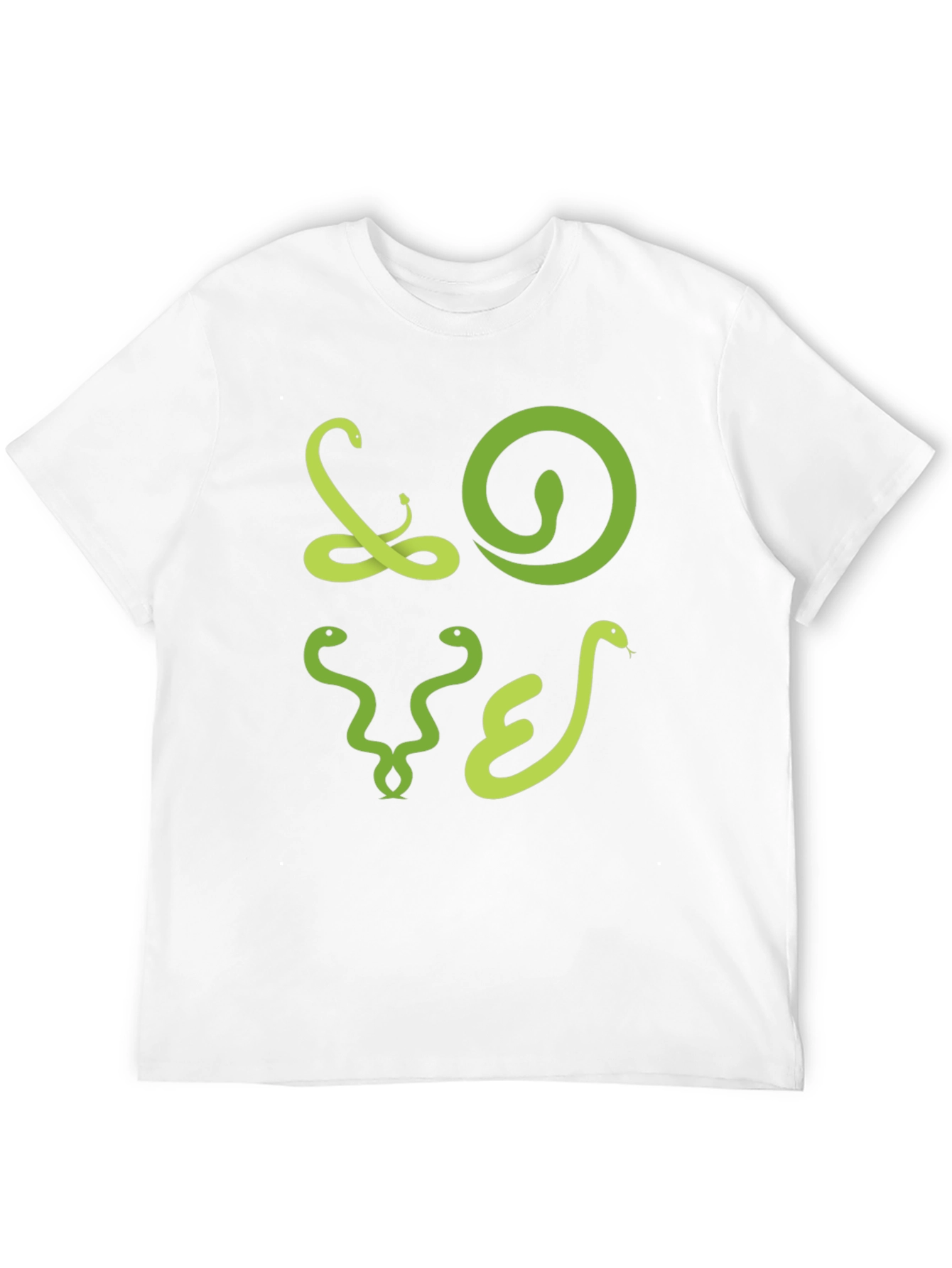 Snake Graphic Print Crew Neck Tee - Black