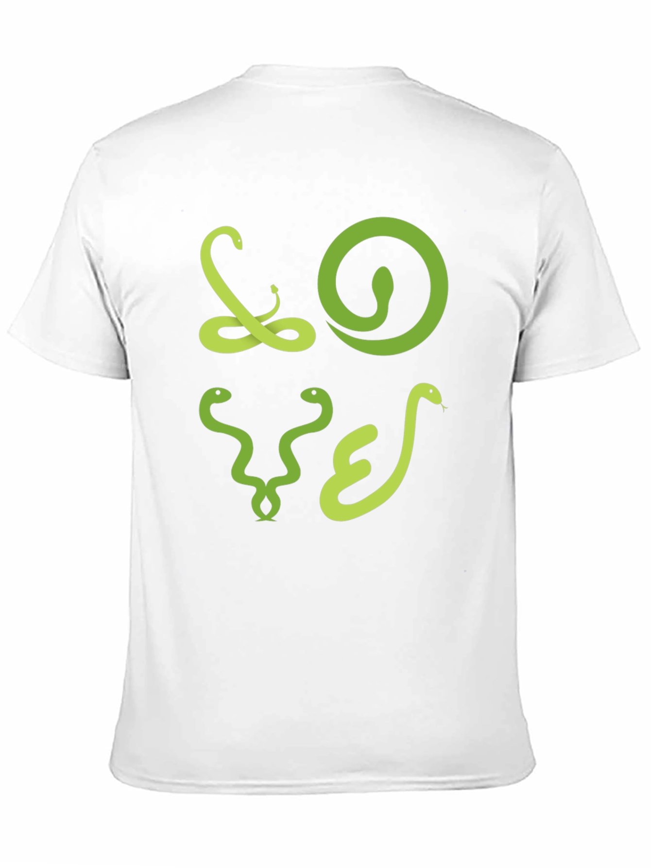 Snake Graphic Print Crew Neck Tee - Black