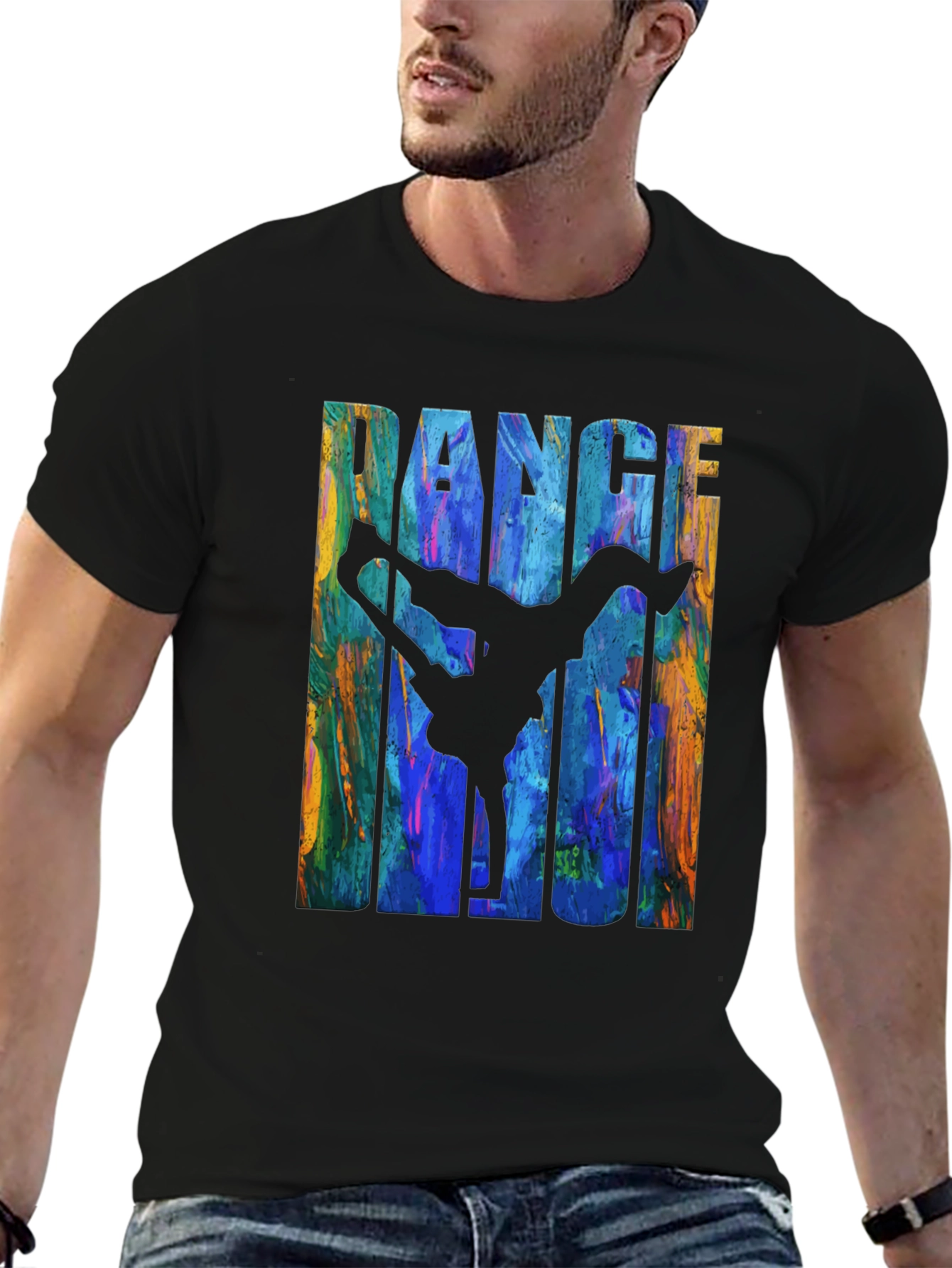 Dance Magic Graphic Tee - Black Cotton T-Shirt