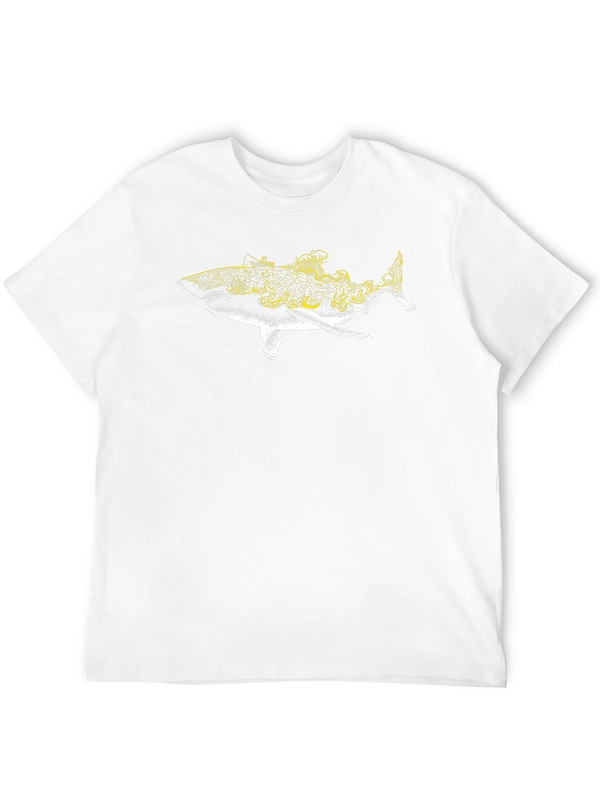 Shark Wave Graphic Black T-Shirt