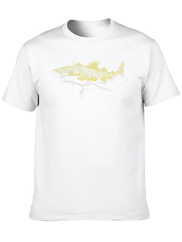Shark Wave Graphic Black T-Shirt