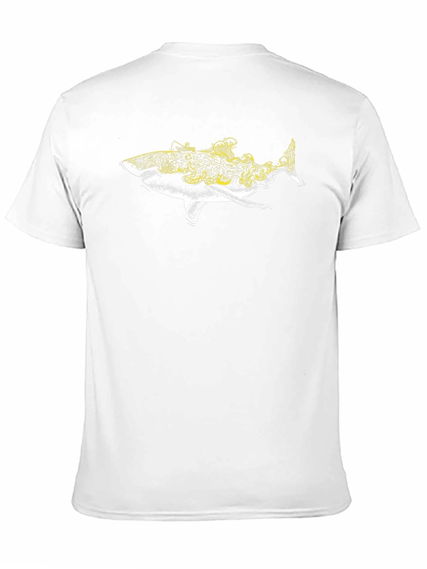 Shark Wave Graphic Black T-Shirt