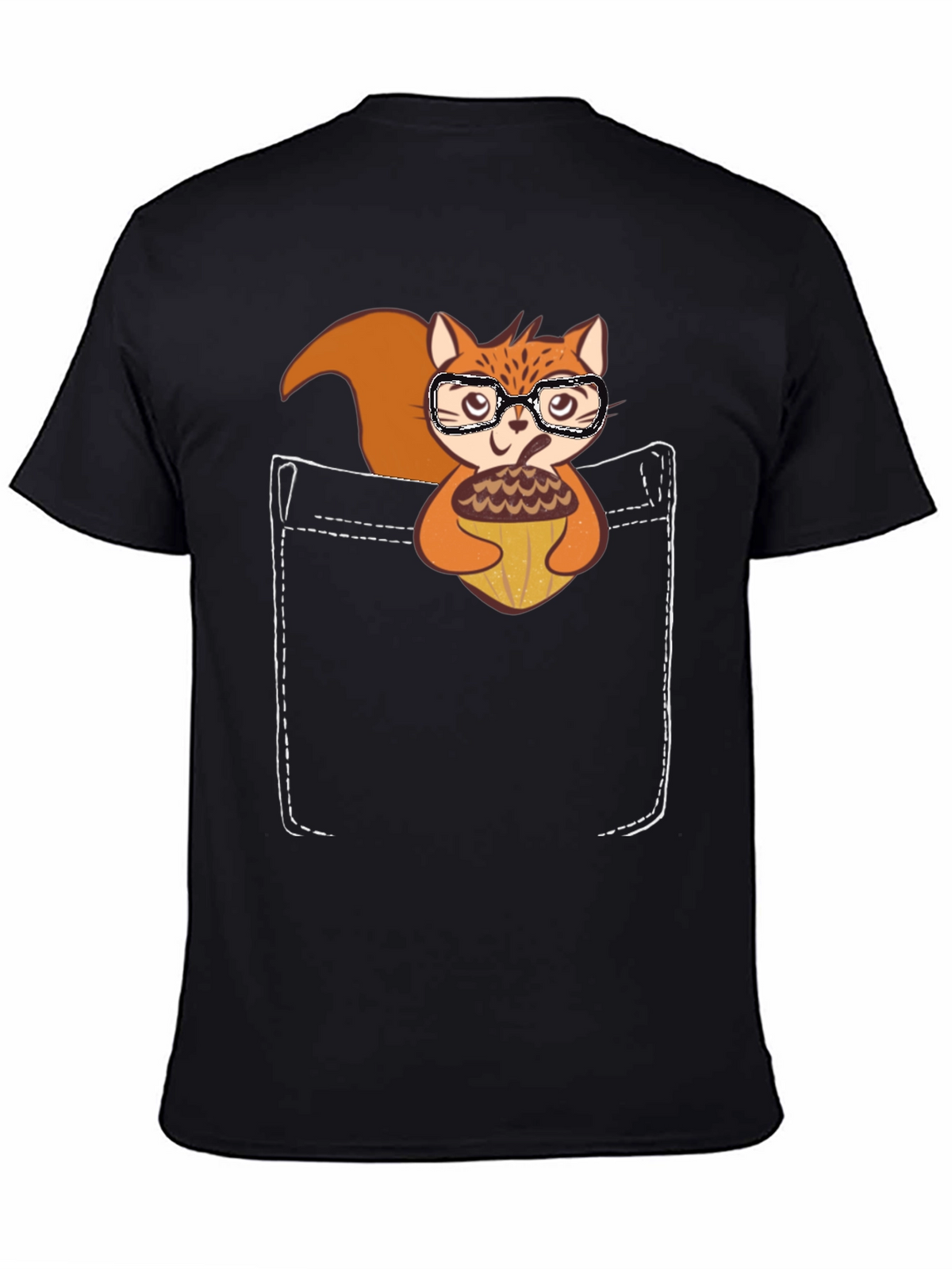 Squirrel Pocket T-Shirt Cute Animal Tee