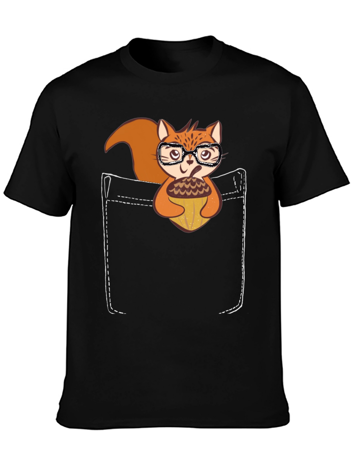 Squirrel Pocket T-Shirt Cute Animal Tee
