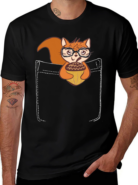Squirrel Pocket T-Shirt Cute Animal Tee