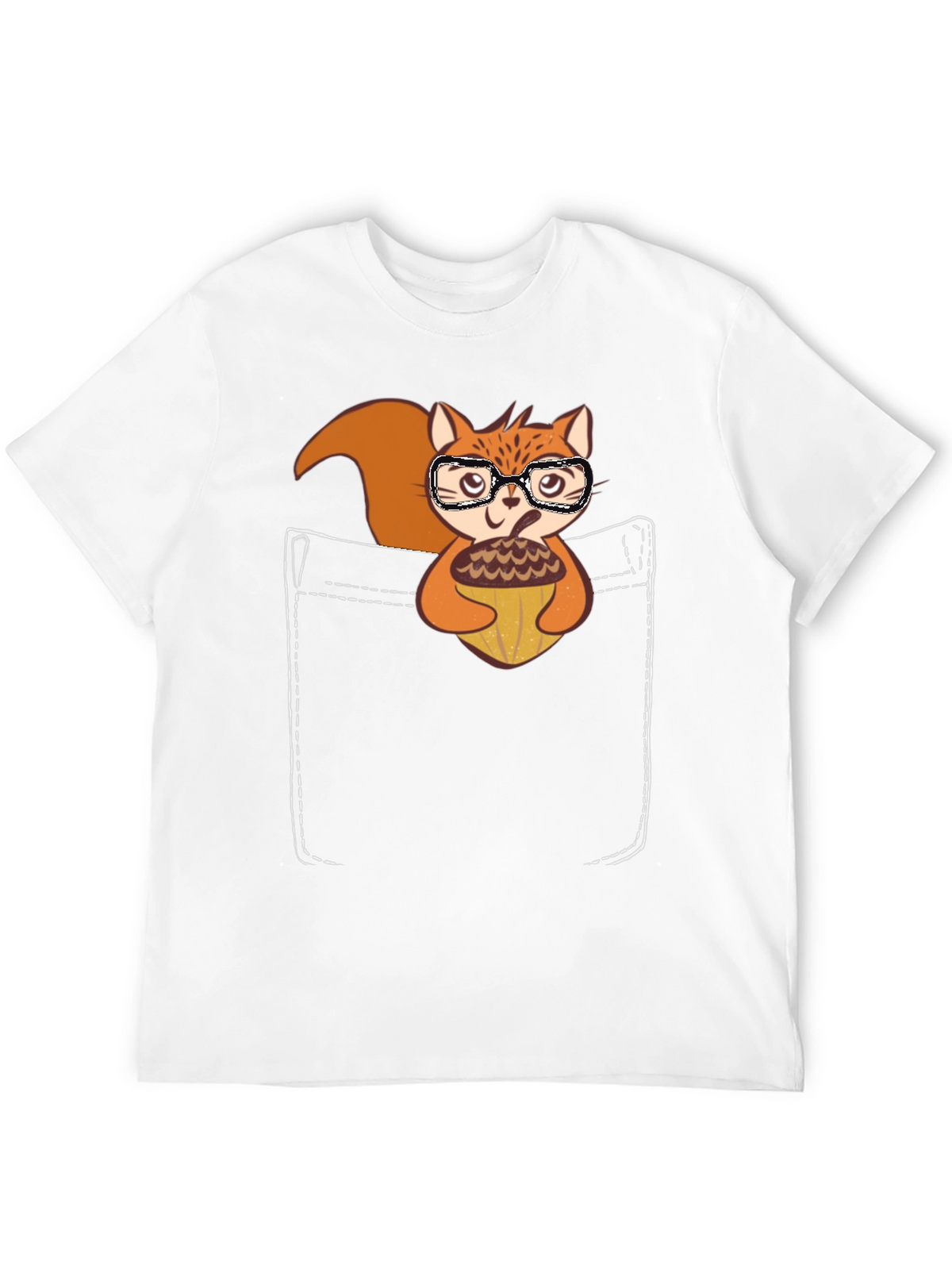 Squirrel Pocket T-Shirt Cute Animal Tee