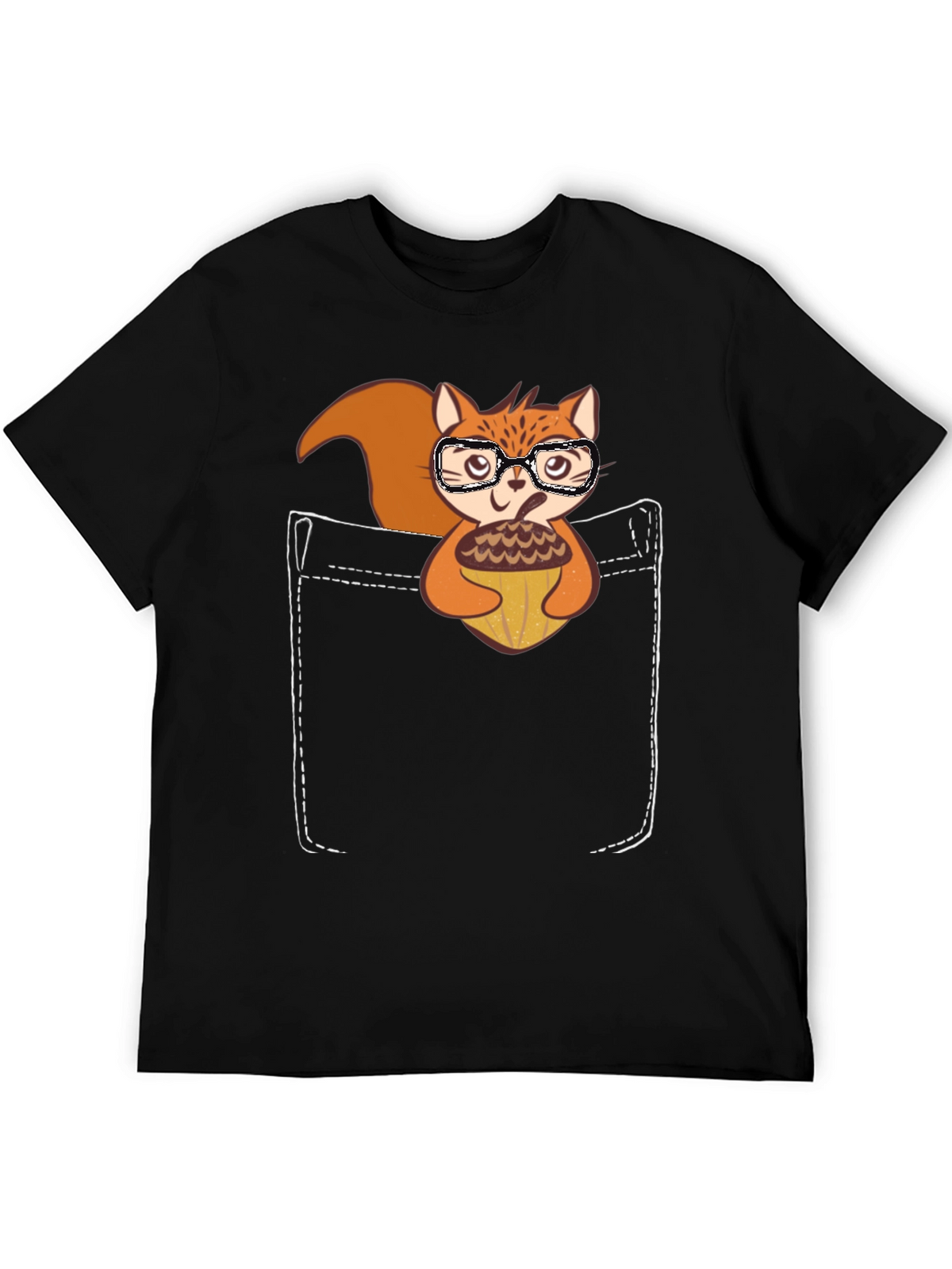 Squirrel Pocket T-Shirt Cute Animal Tee
