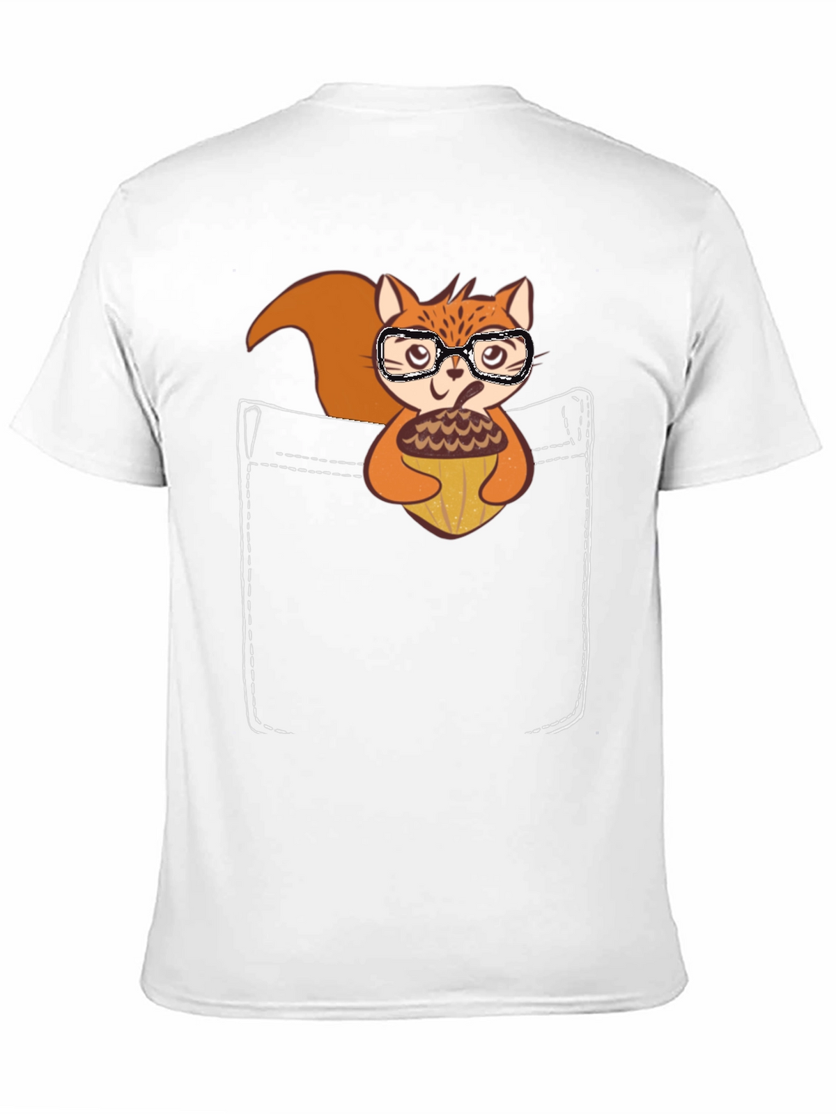 Squirrel Pocket T-Shirt Cute Animal Tee