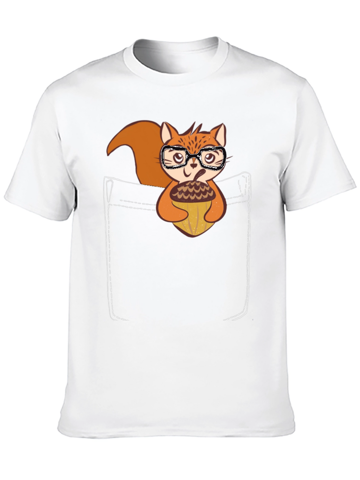 Squirrel Pocket T-Shirt Cute Animal Tee