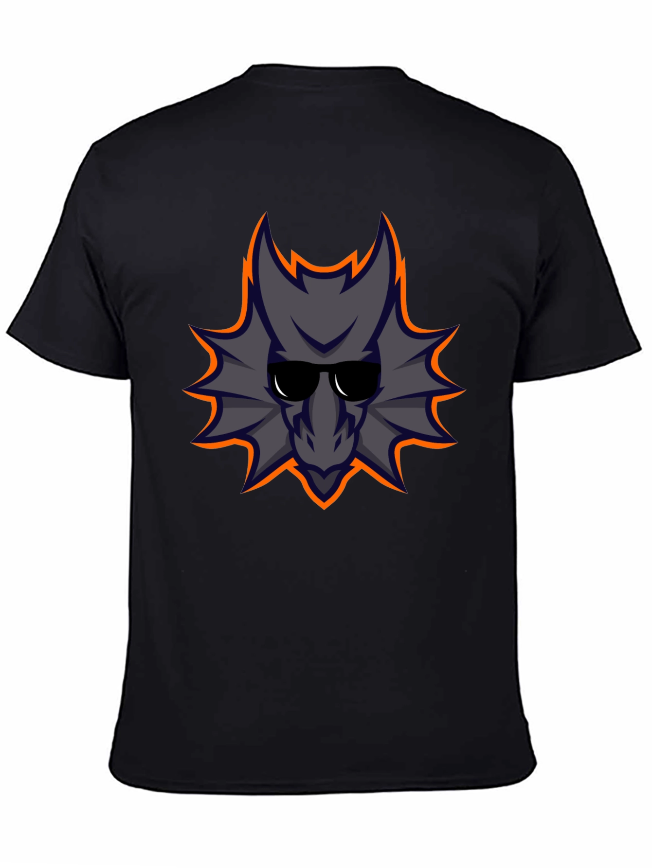 Cool Dragon Graphic Tee - Black Cotton Casual Shirt