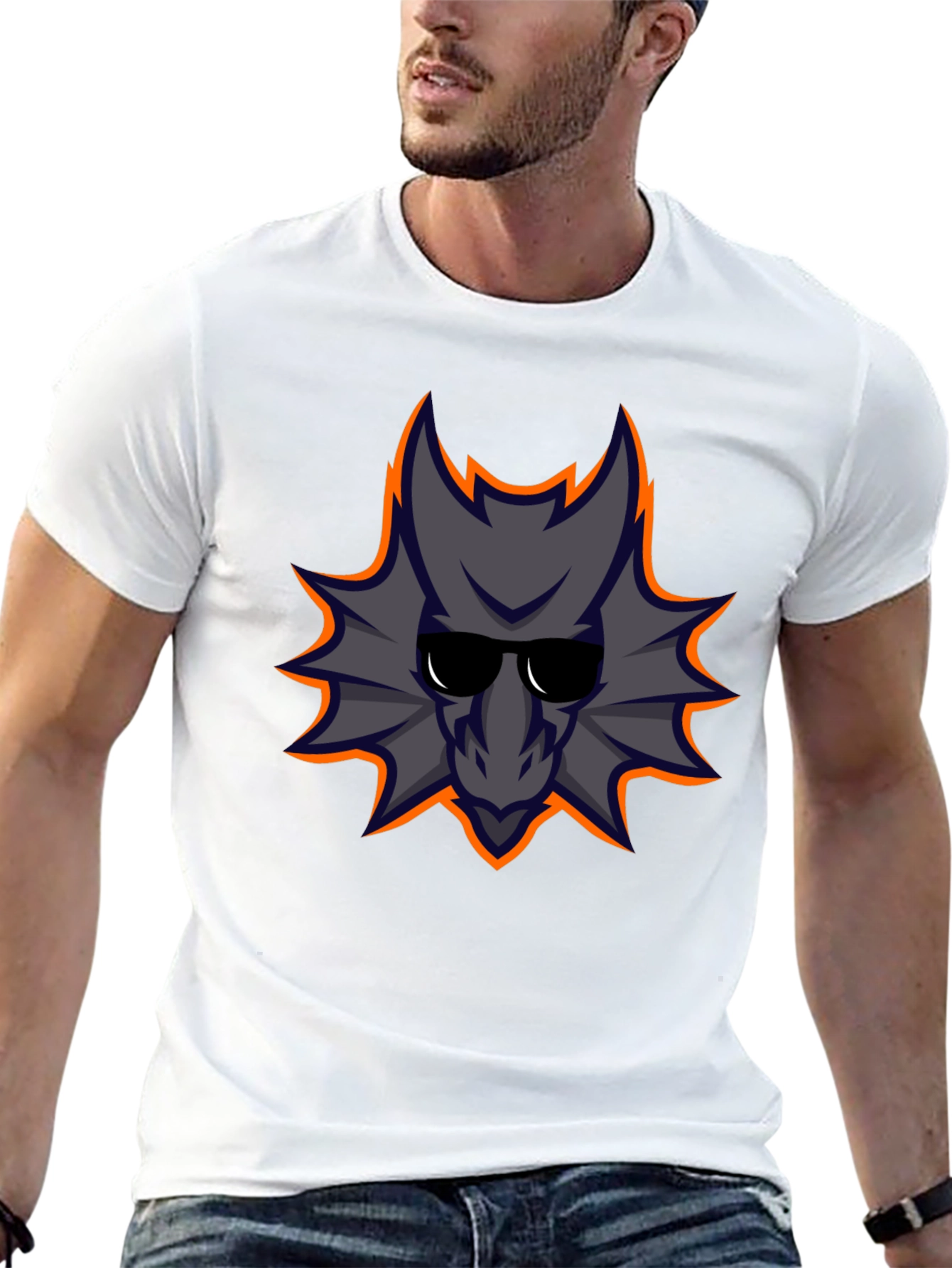 Cool Dragon Graphic Tee - Black Cotton Casual Shirt