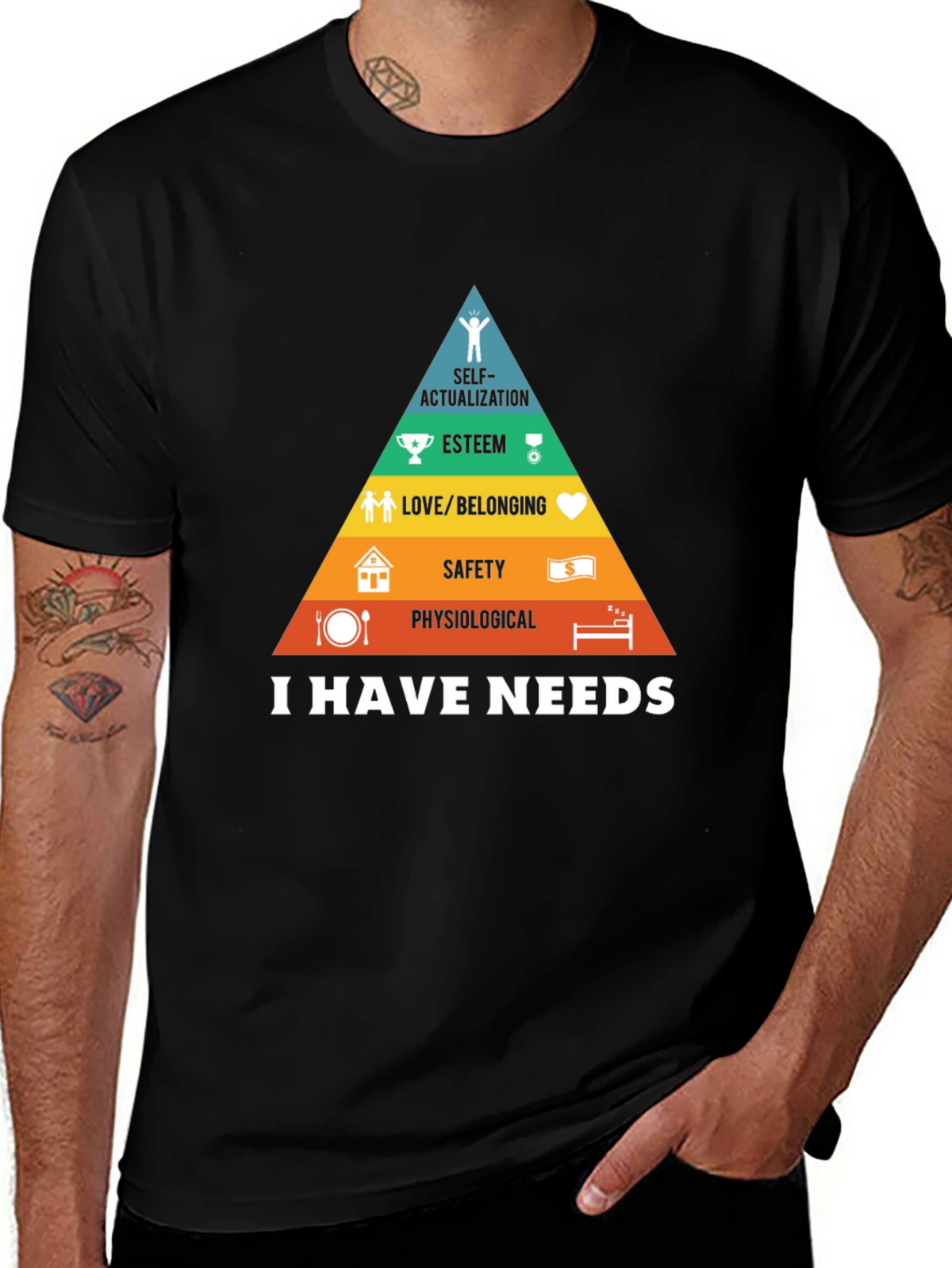 Maslows Hierarchy of Needs Graphic T-Shirt