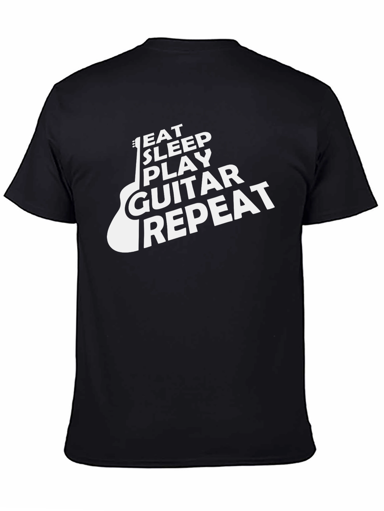Eat Sleep Play Guitar Repeat Black T-Shirt