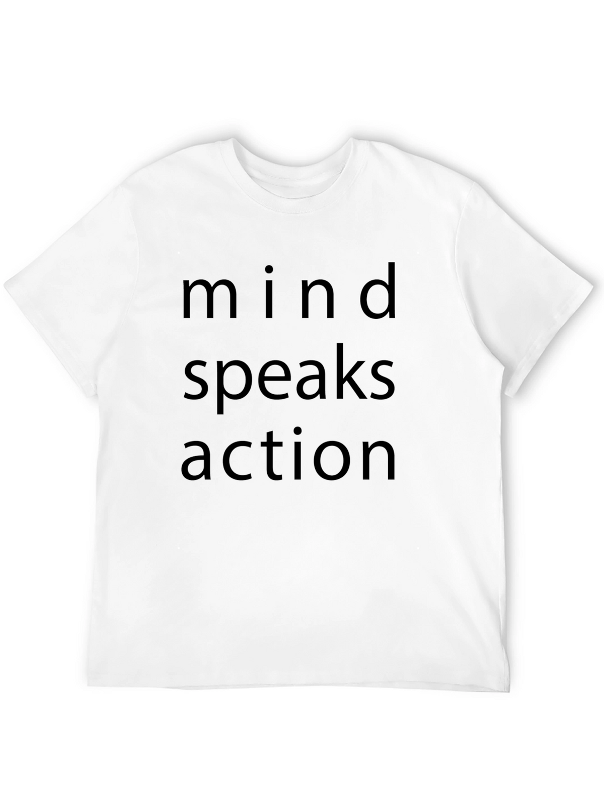 Mind Speaks Action Black Graphic T-Shirt