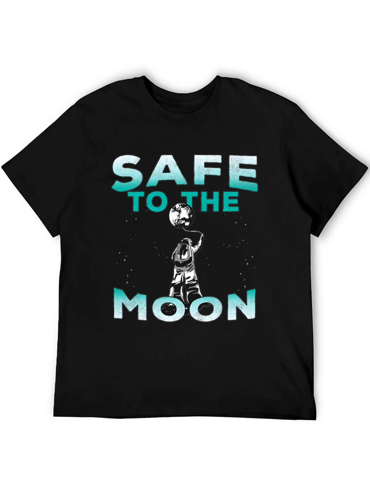 Safe to the Moon Graphic Tee - Black