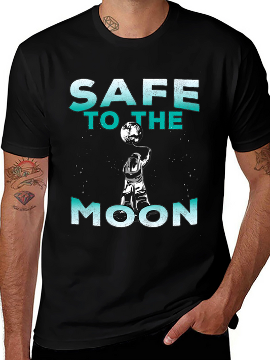 Safe to the Moon Graphic Tee - Black