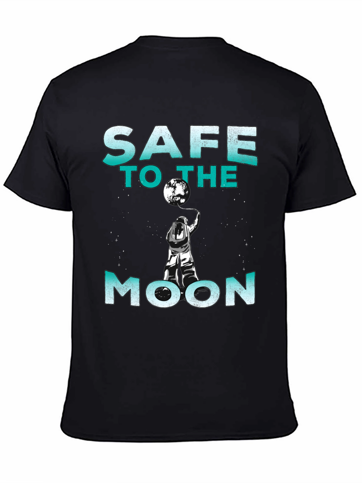 Safe to the Moon Graphic Tee - Black
