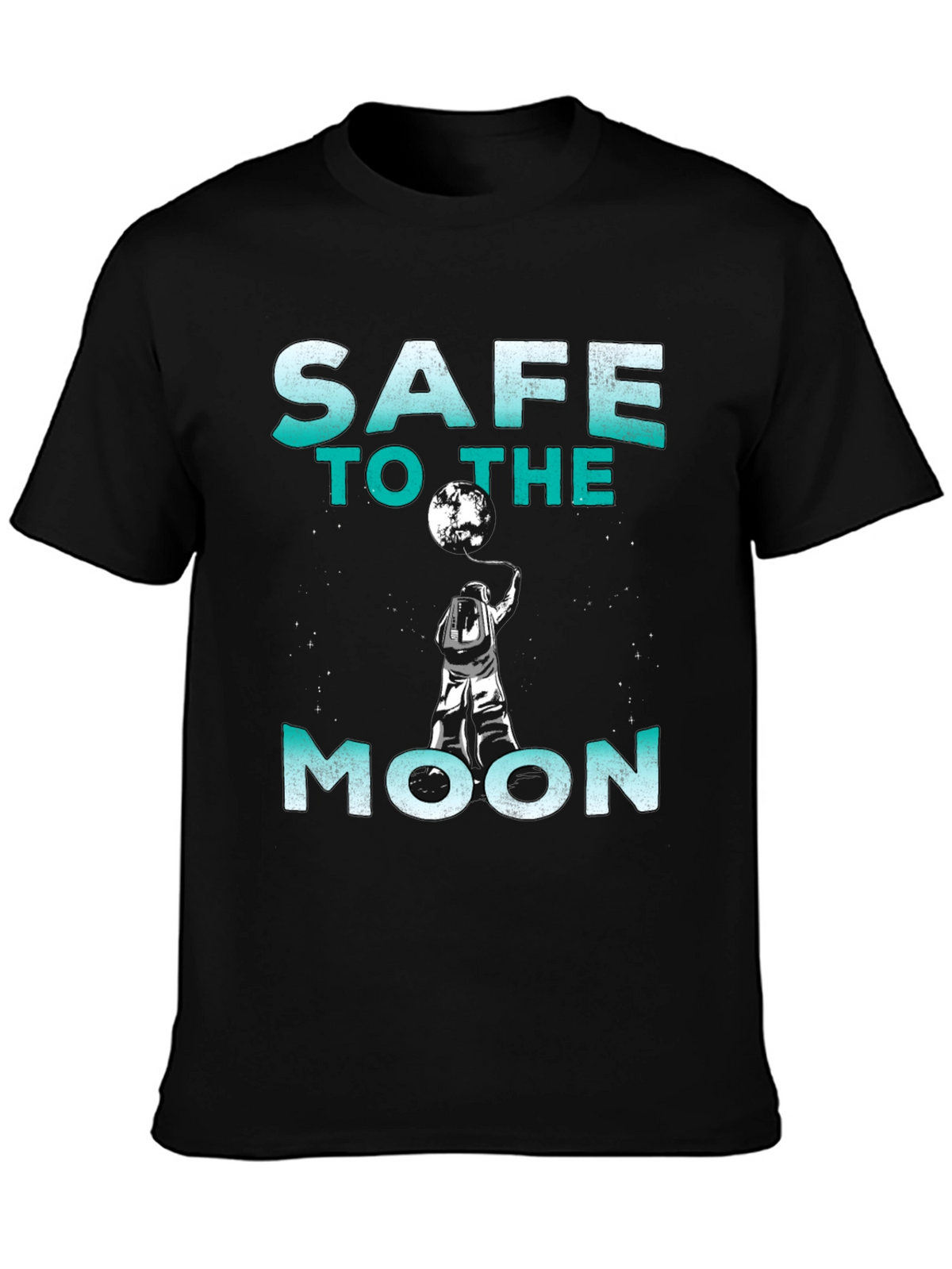 Safe to the Moon Graphic Tee - Black