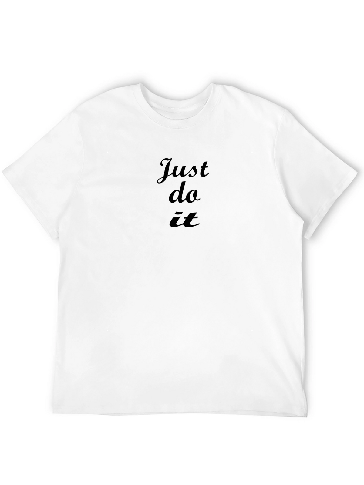 Just Do It Black Tee - Motivational Casual Wear