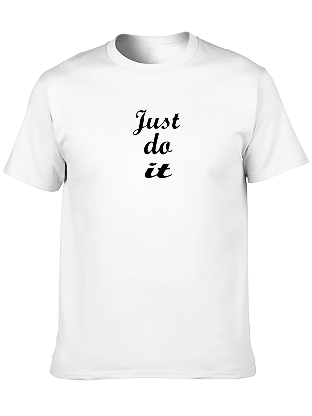 Just Do It Black Tee - Motivational Casual Wear