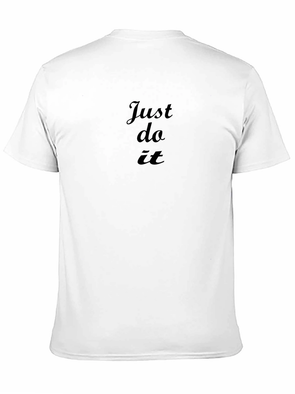 Just Do It Black Tee - Motivational Casual Wear