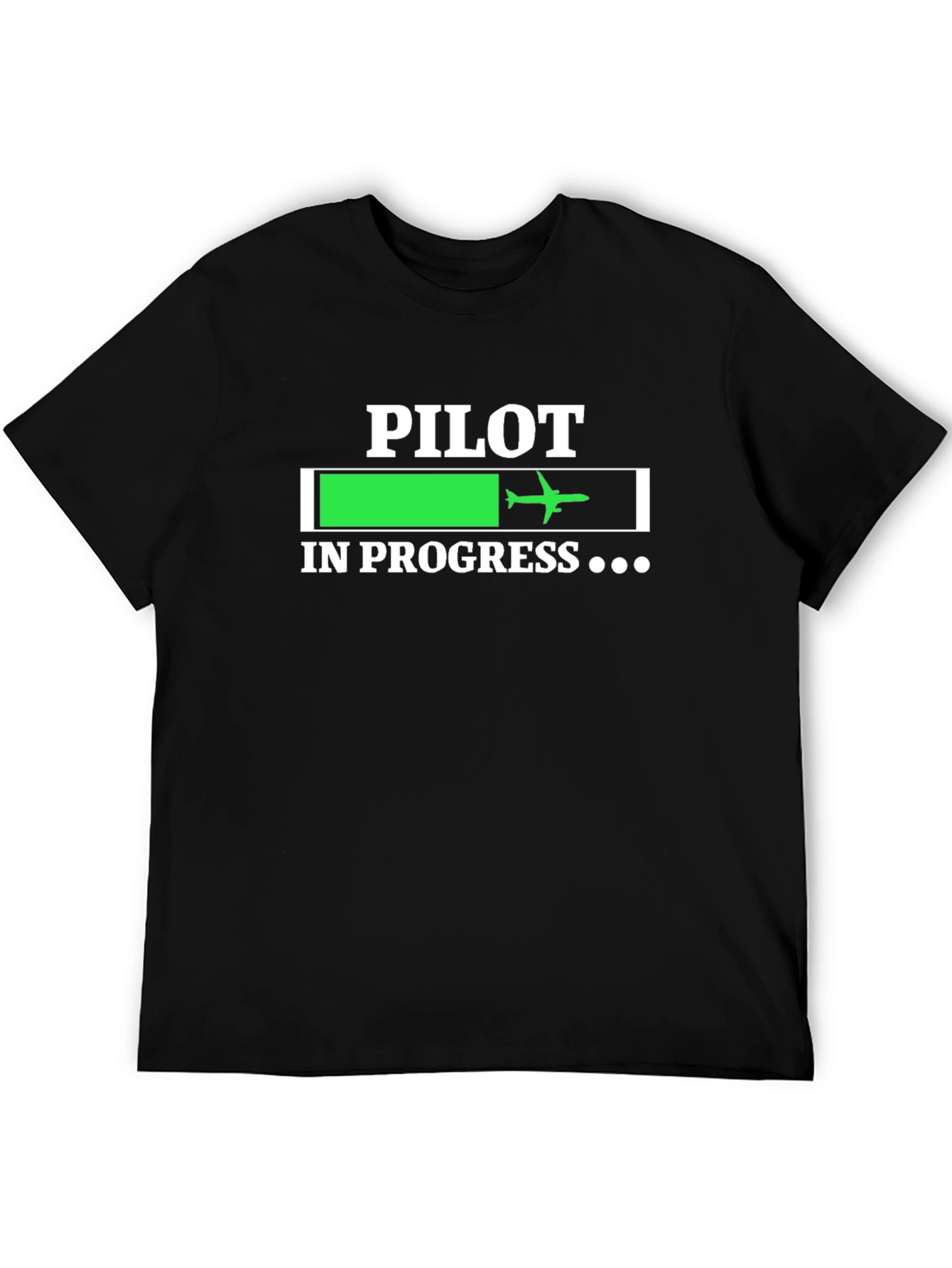 Pilot In Progress T-Shirt - Aviation Loading Bar Tee