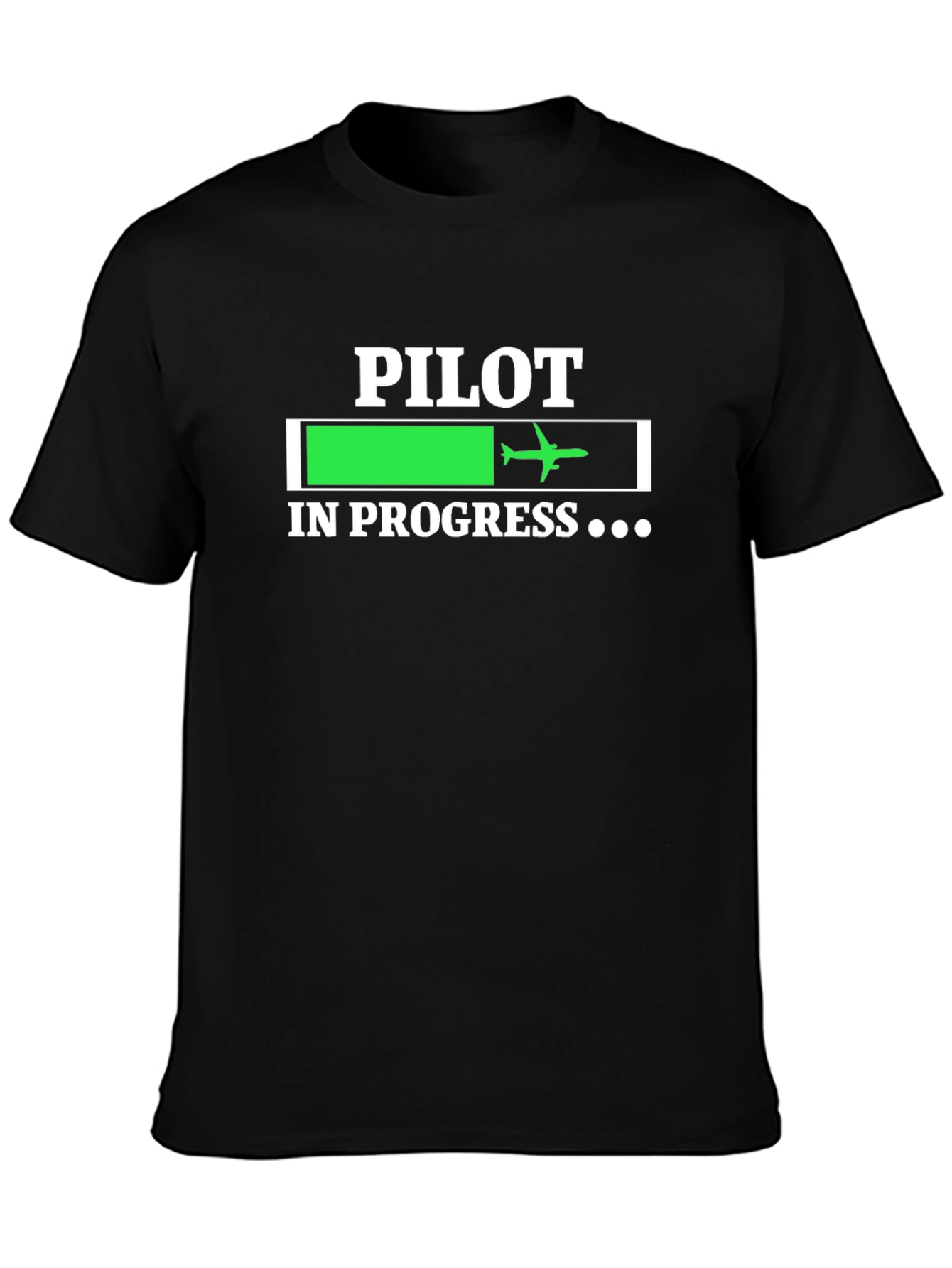Pilot In Progress T-Shirt - Aviation Loading Bar Tee