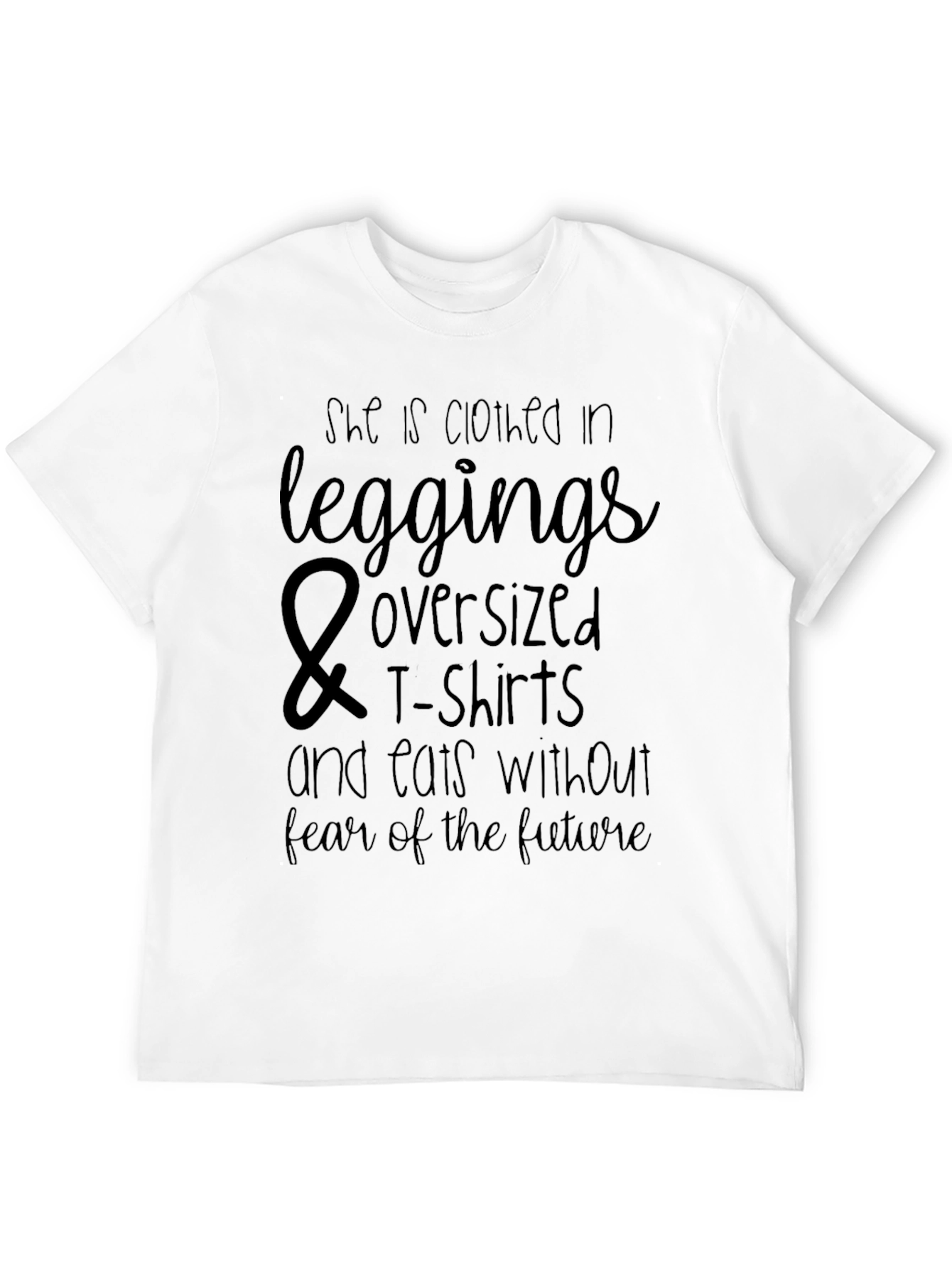 Leggings & Oversized Tee Graphic T-Shirt