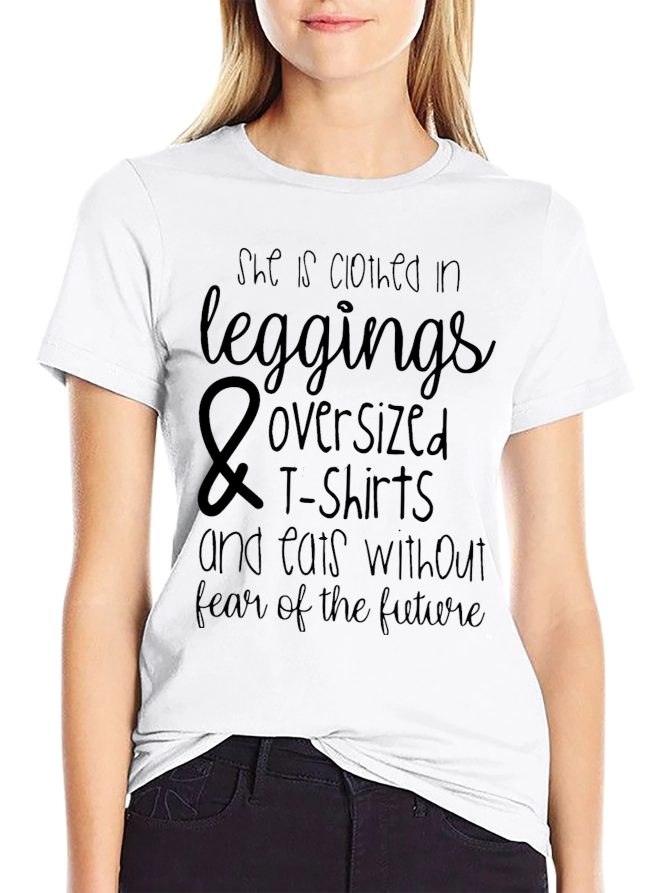 Leggings & Oversized Tee Graphic T-Shirt