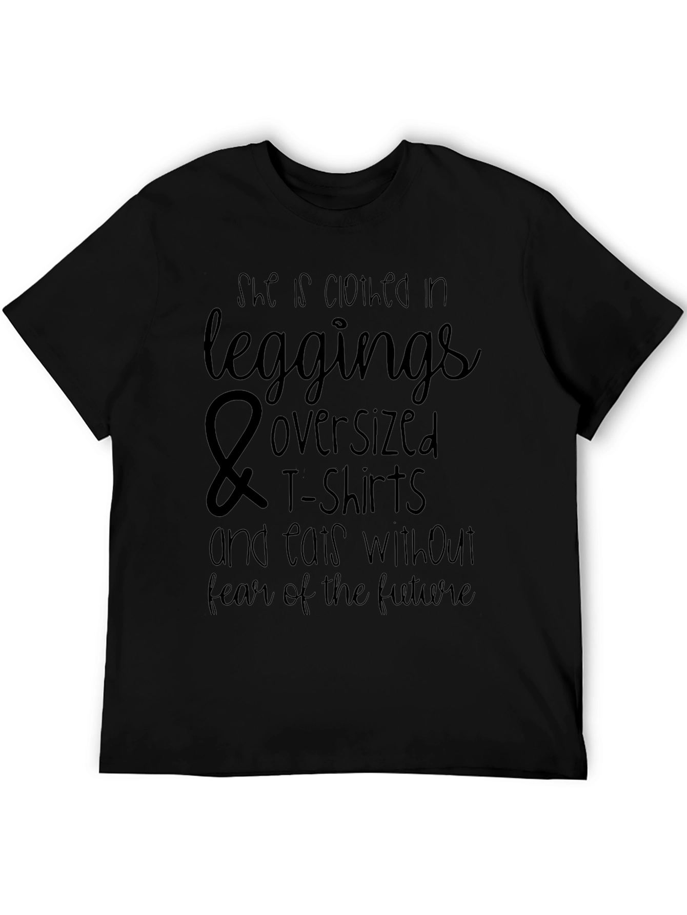 Leggings & Oversized Tee Graphic T-Shirt