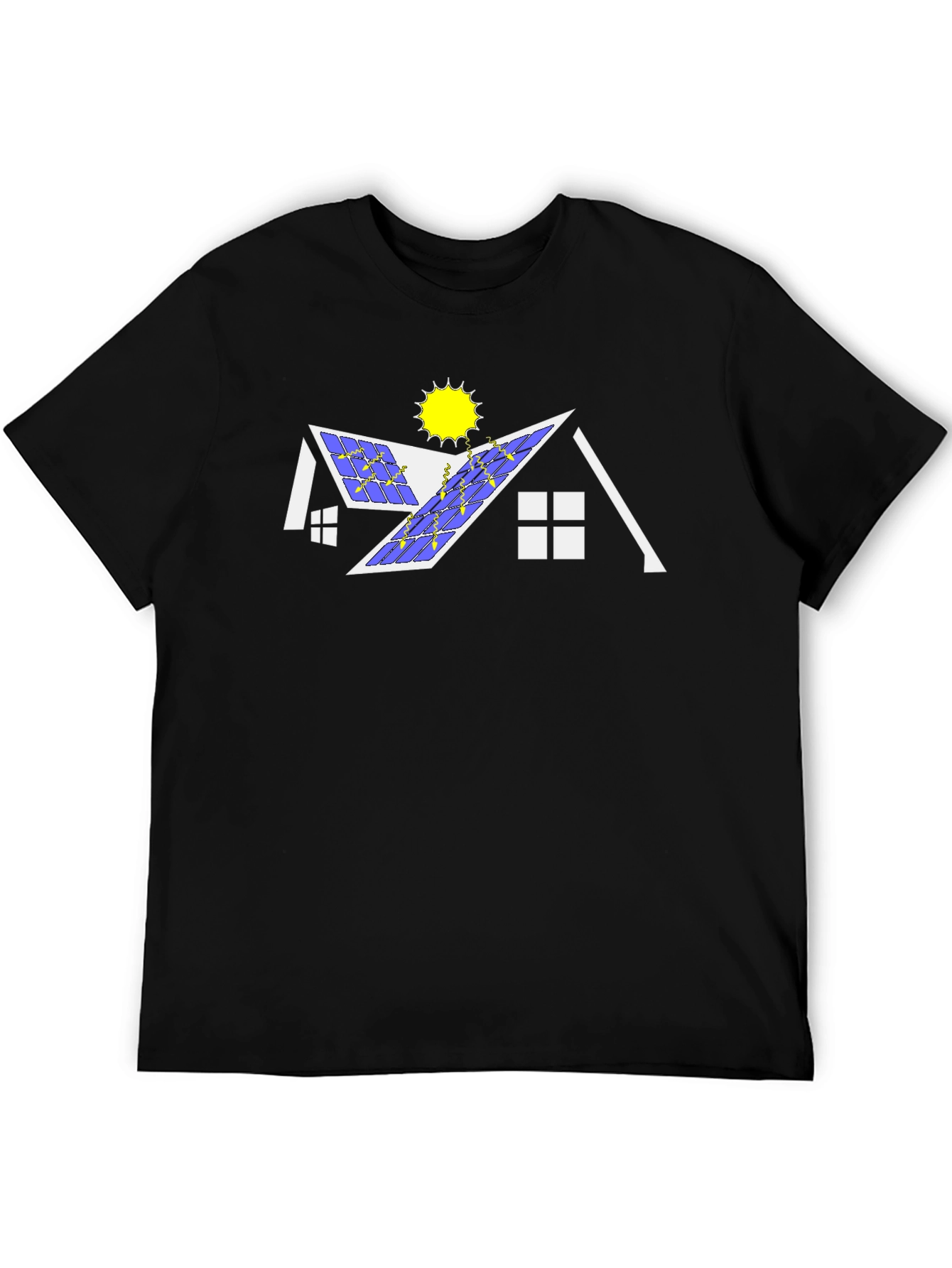 Solar Panel House Graphic T-Shirt
