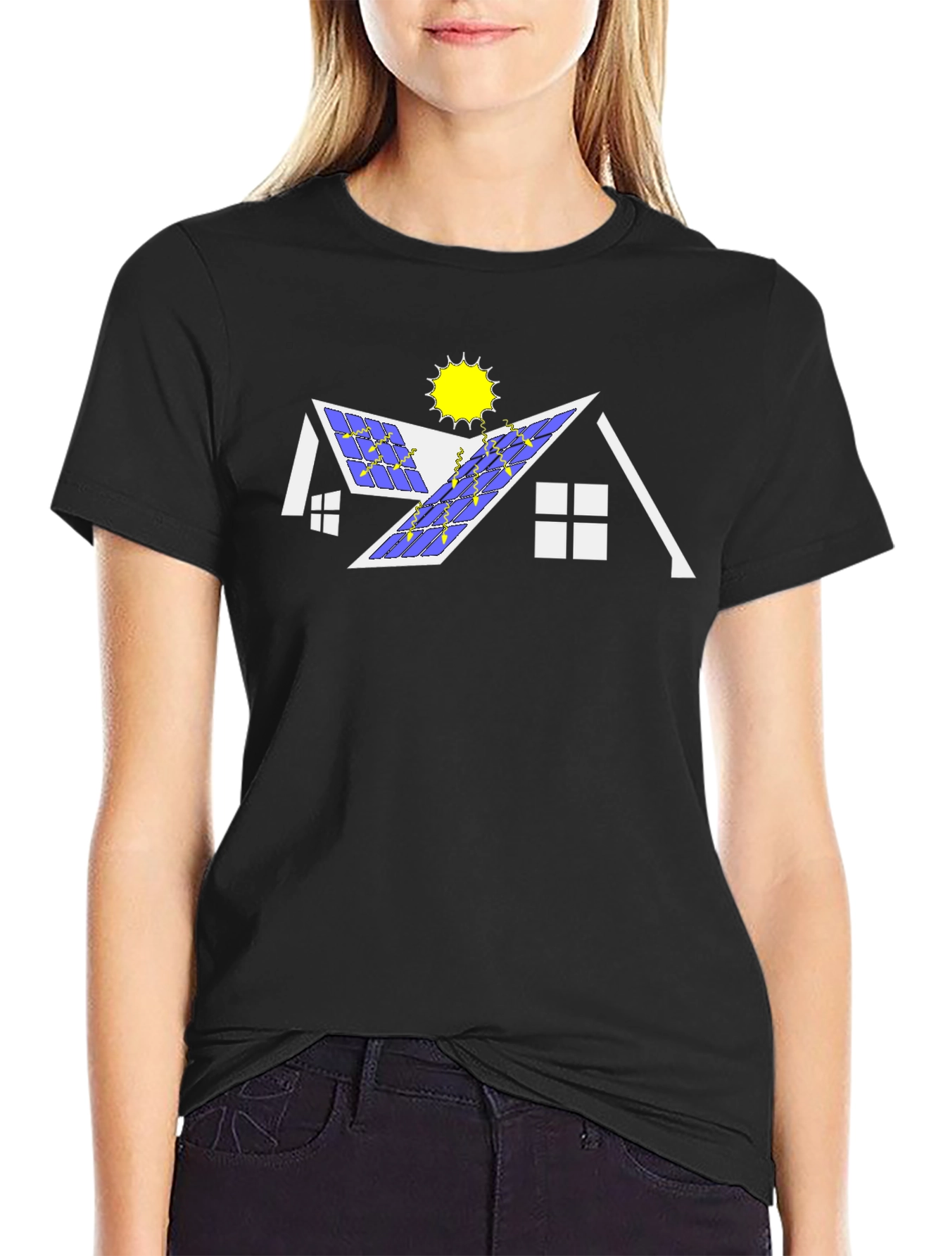 Solar Panel House Graphic T-Shirt
