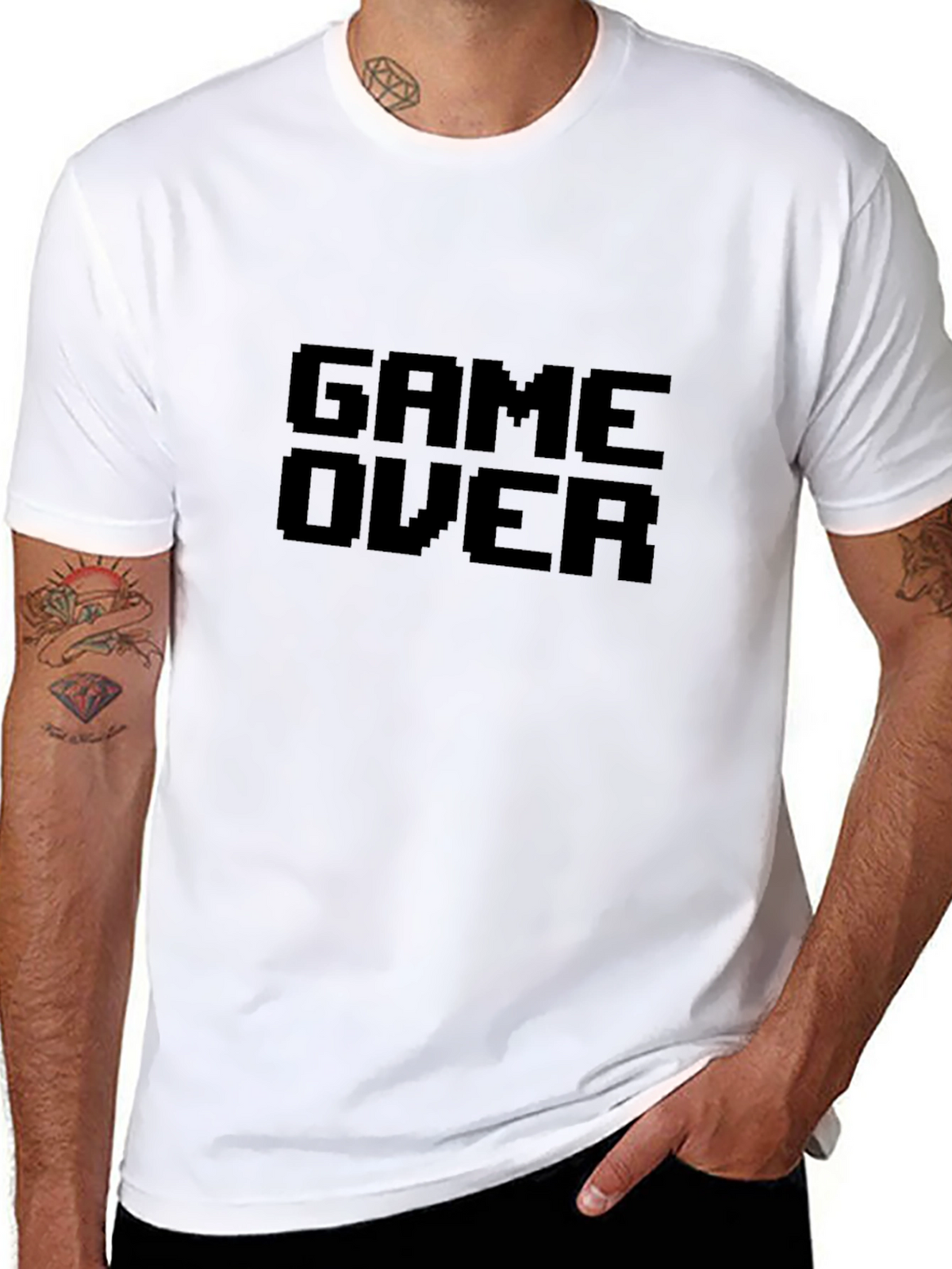 Game Over Pixel Art T-Shirt - Classic Gamer Tee