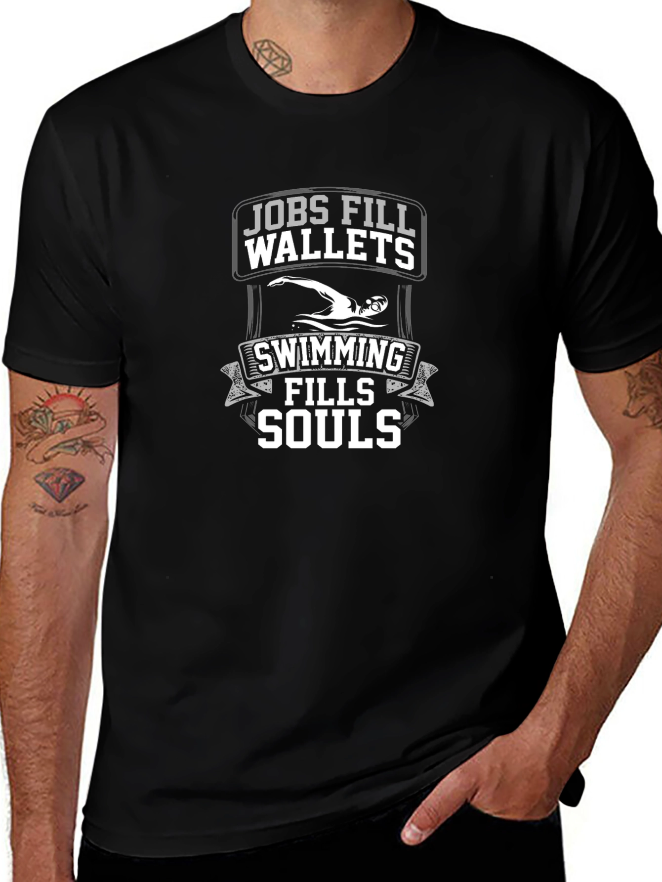 Swimming Fills Souls T-Shirt