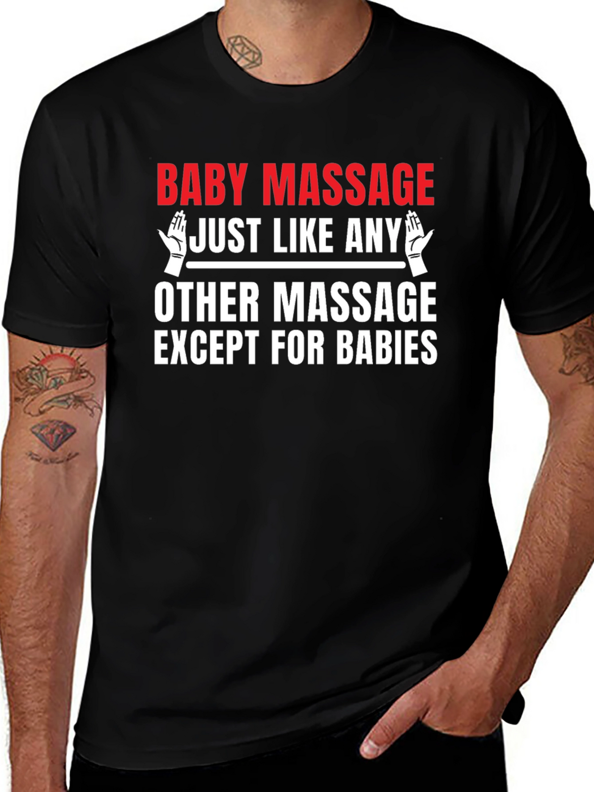 Baby Massage Funny Graphic Tee