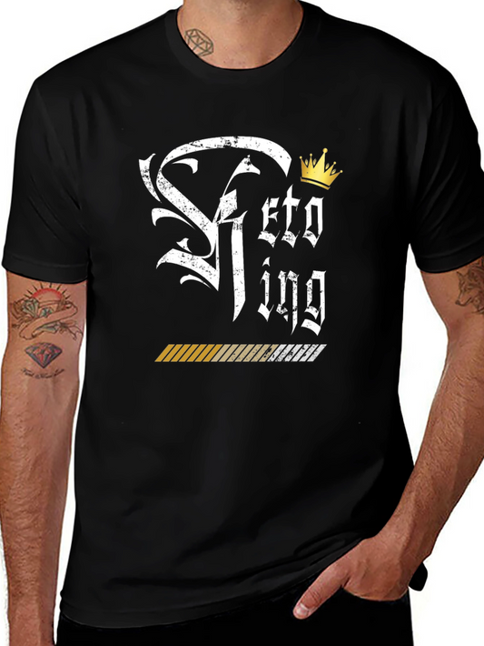 Keto King Black Graphic T-Shirt