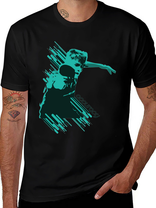 Modern Graphic T-Shirt - Abstract Athlete Design