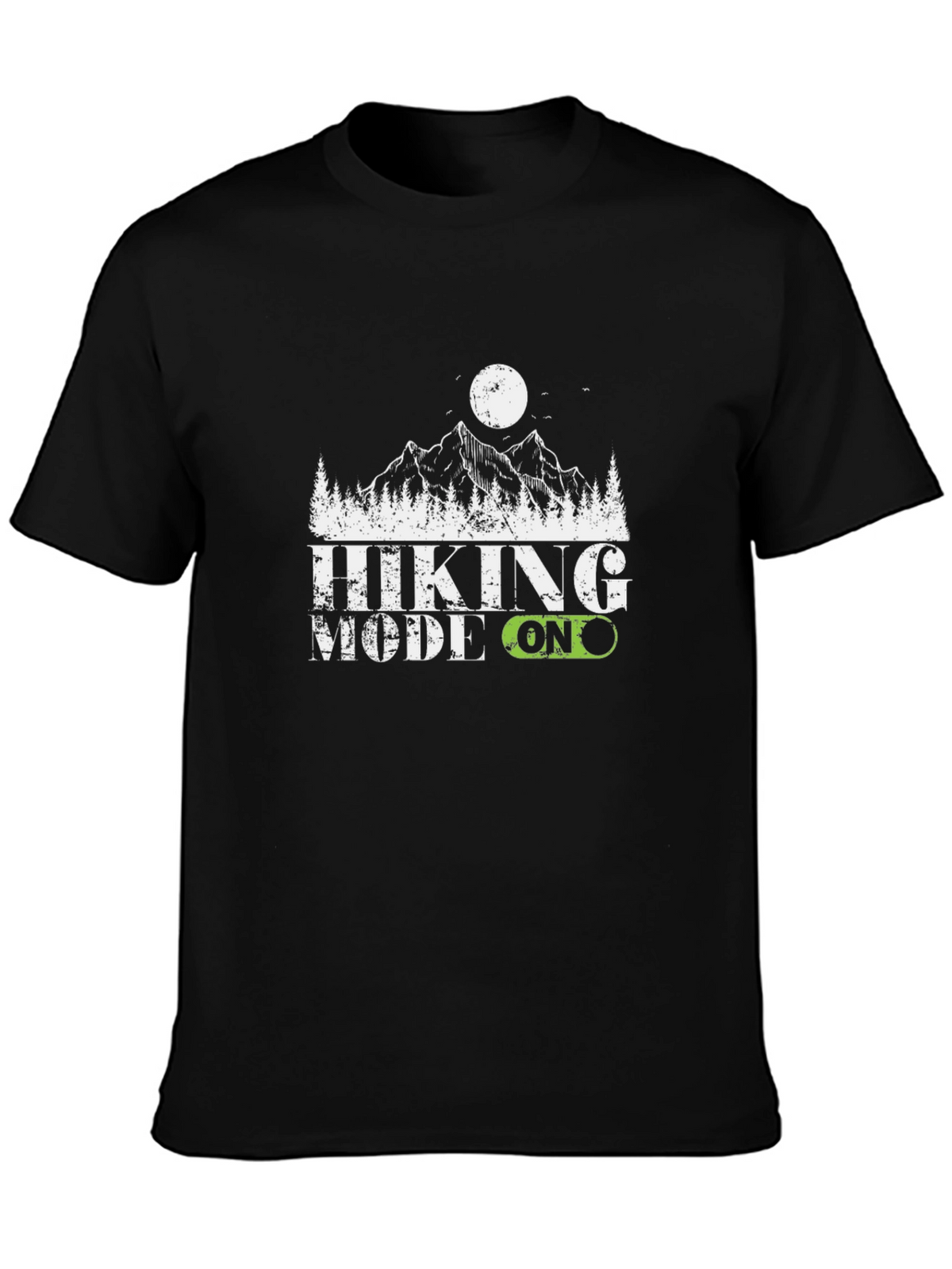 Hiking Mode On Graphic Tee - Black