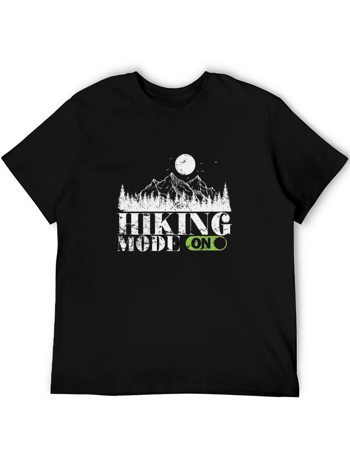 Hiking Mode On Graphic Tee - Black